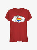 Cartoon Mickey Mouse Rainbow Love Girls Shirt T Shirt Premium Quality