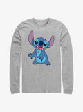Cartoon Lilo Stitch Smile Pose Long Sleeve Shirt Long Sleeve Tee Gift Ready