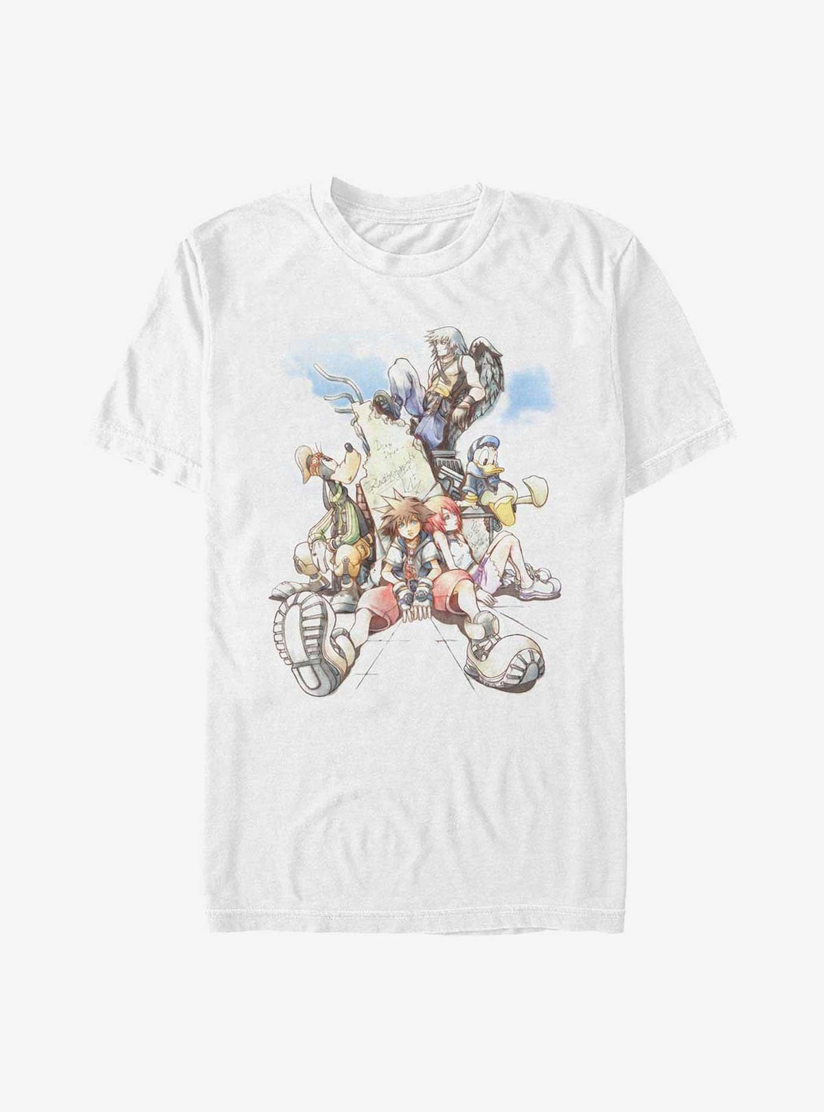 Disney Kingdom Hearts Group In The Clouds Heavyweight T-Shirt