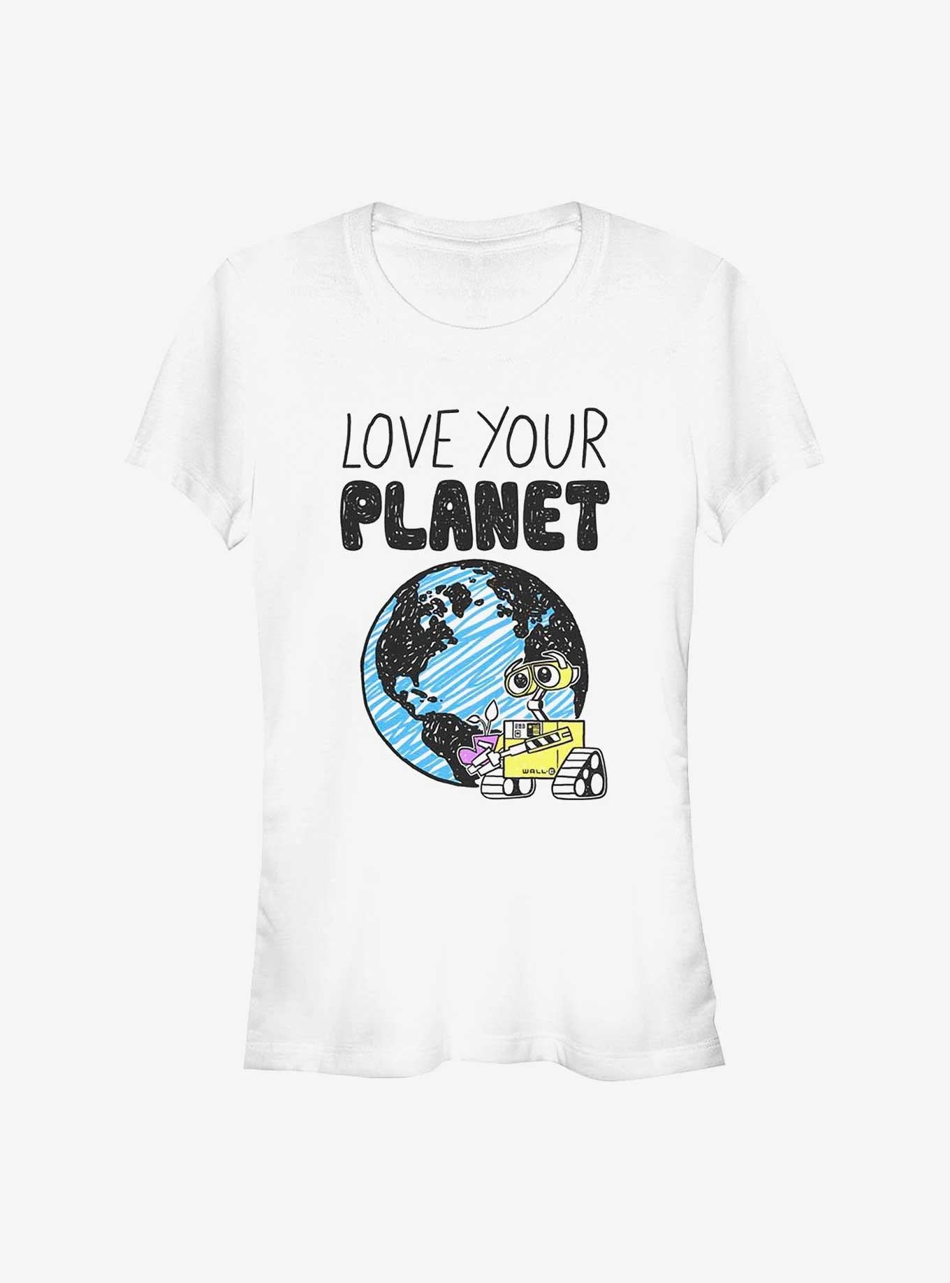 Cartoon Animated Wall Earth Day Love Your Planet Girls Shirt T Shirt Gift Ready