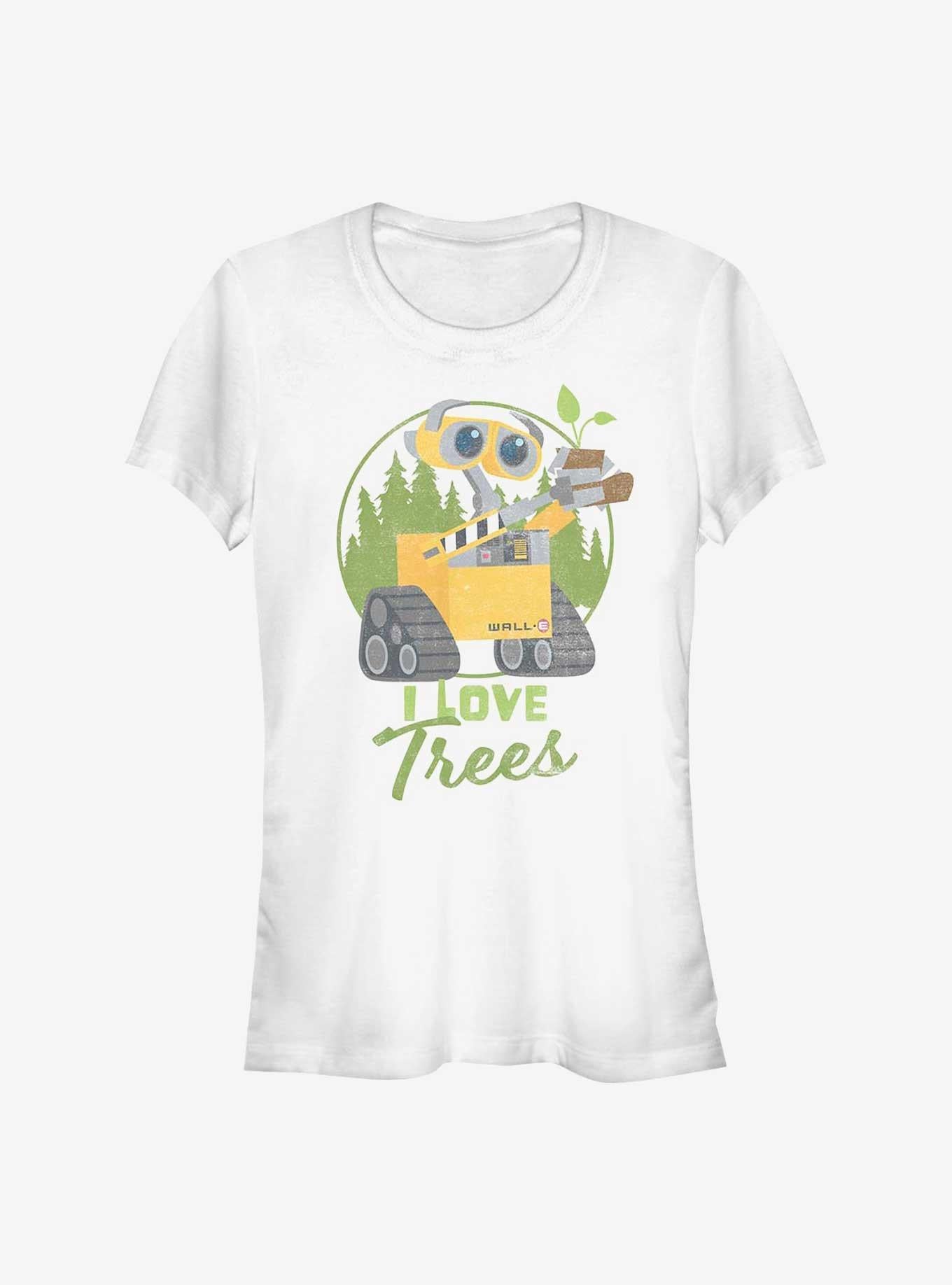 Cartoon Animated Wall Earth Day I Love Trees Girls Shirt T Shirt Clean Design