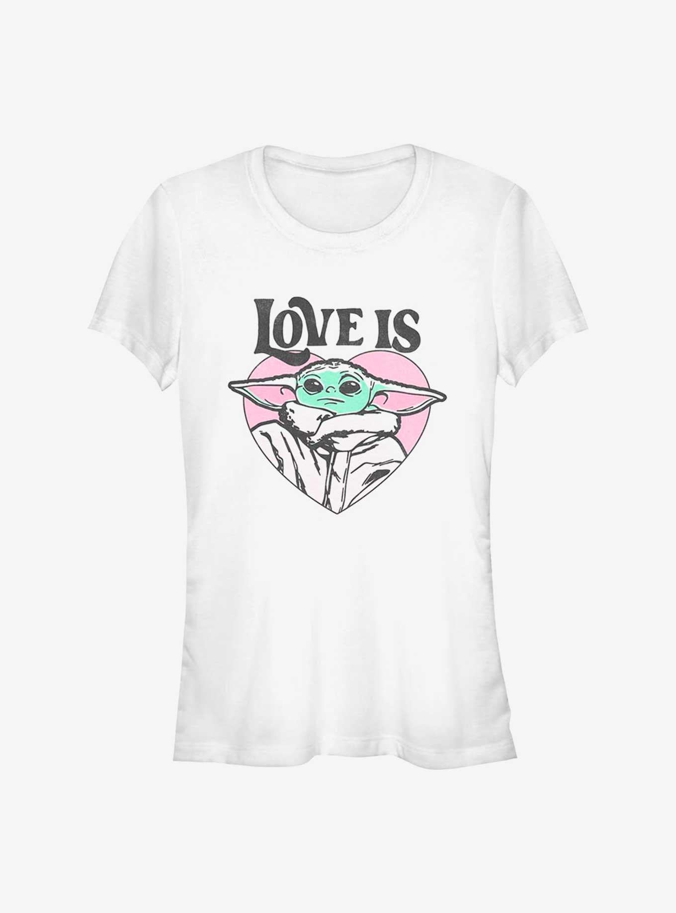The Mandalorian Valentine Day Love Is Grogu Girls Shirt T Shirt Clean Design