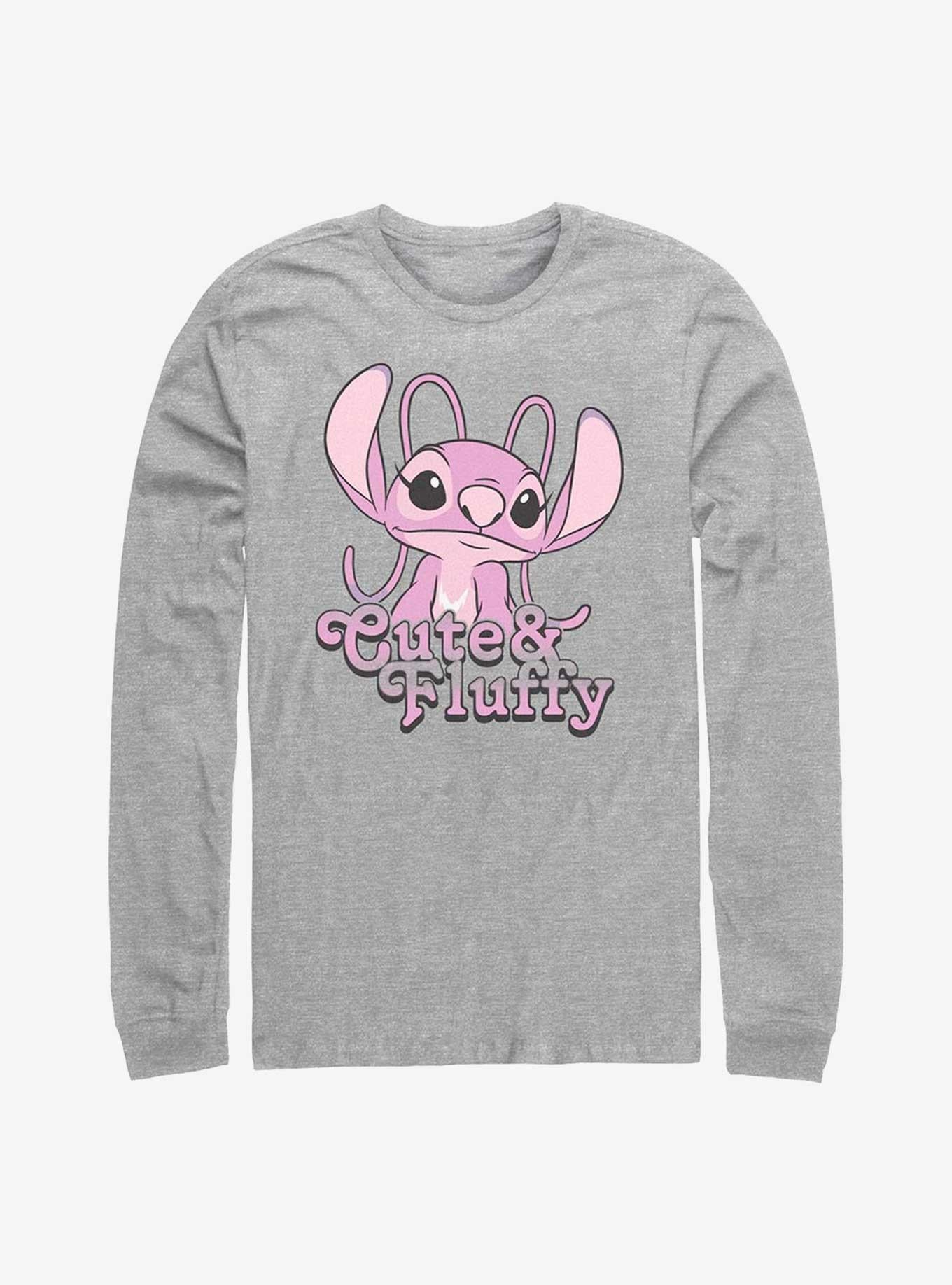 Cartoon Lilo Stitch Fluffy Angel Long Sleeve Shirt Long Sleeve Tee Premium Quality