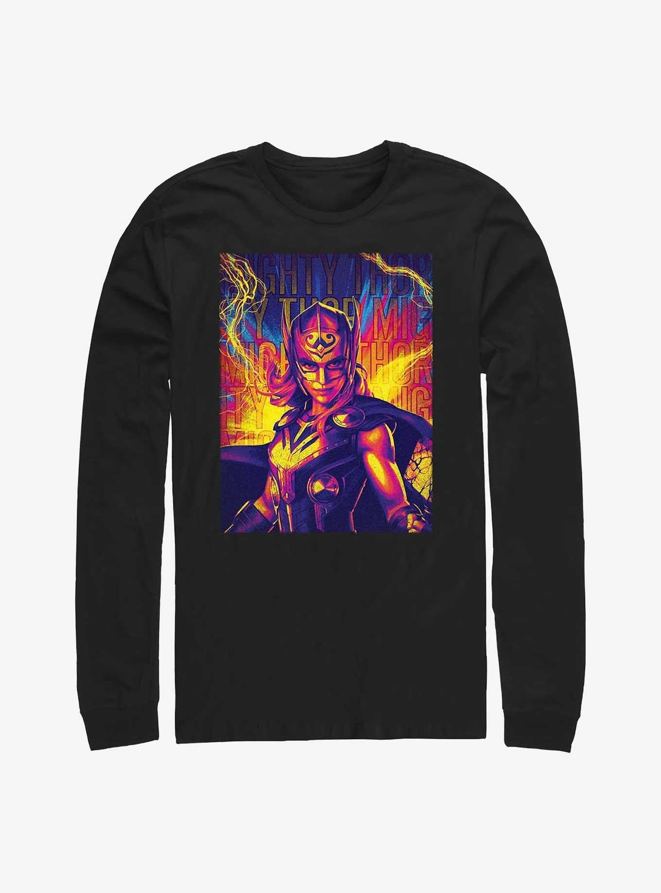 Superhero Love And Thunder Mighty Hero Lightning Long Sleeve Shirt Long Sleeve Tee Premium Quality