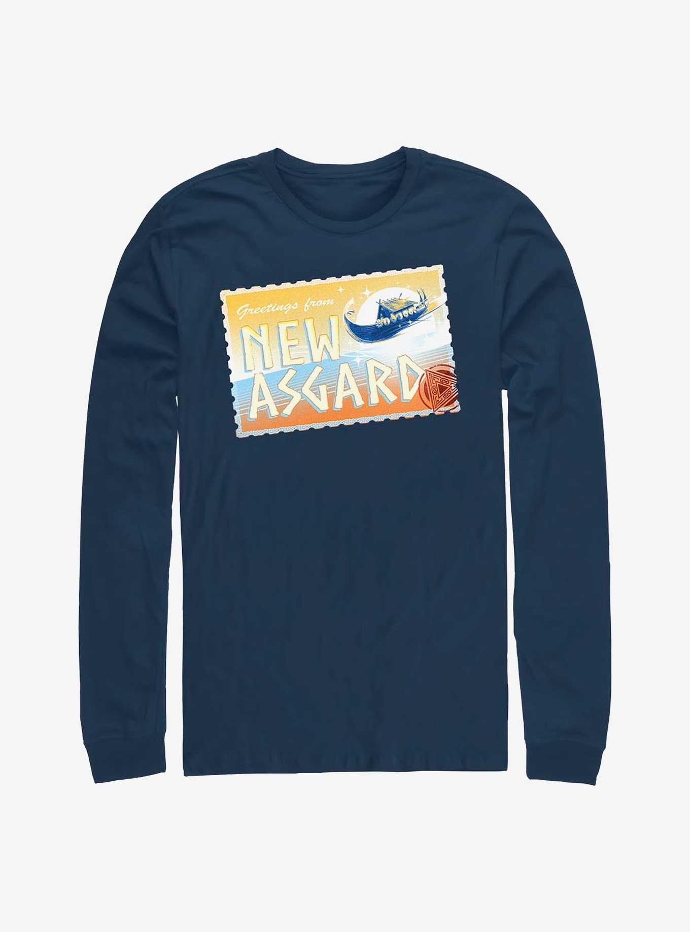 Superhero Love And Thunder Asgard Postcard Long Sleeve Shirt Long Sleeve Tee Premium Quality