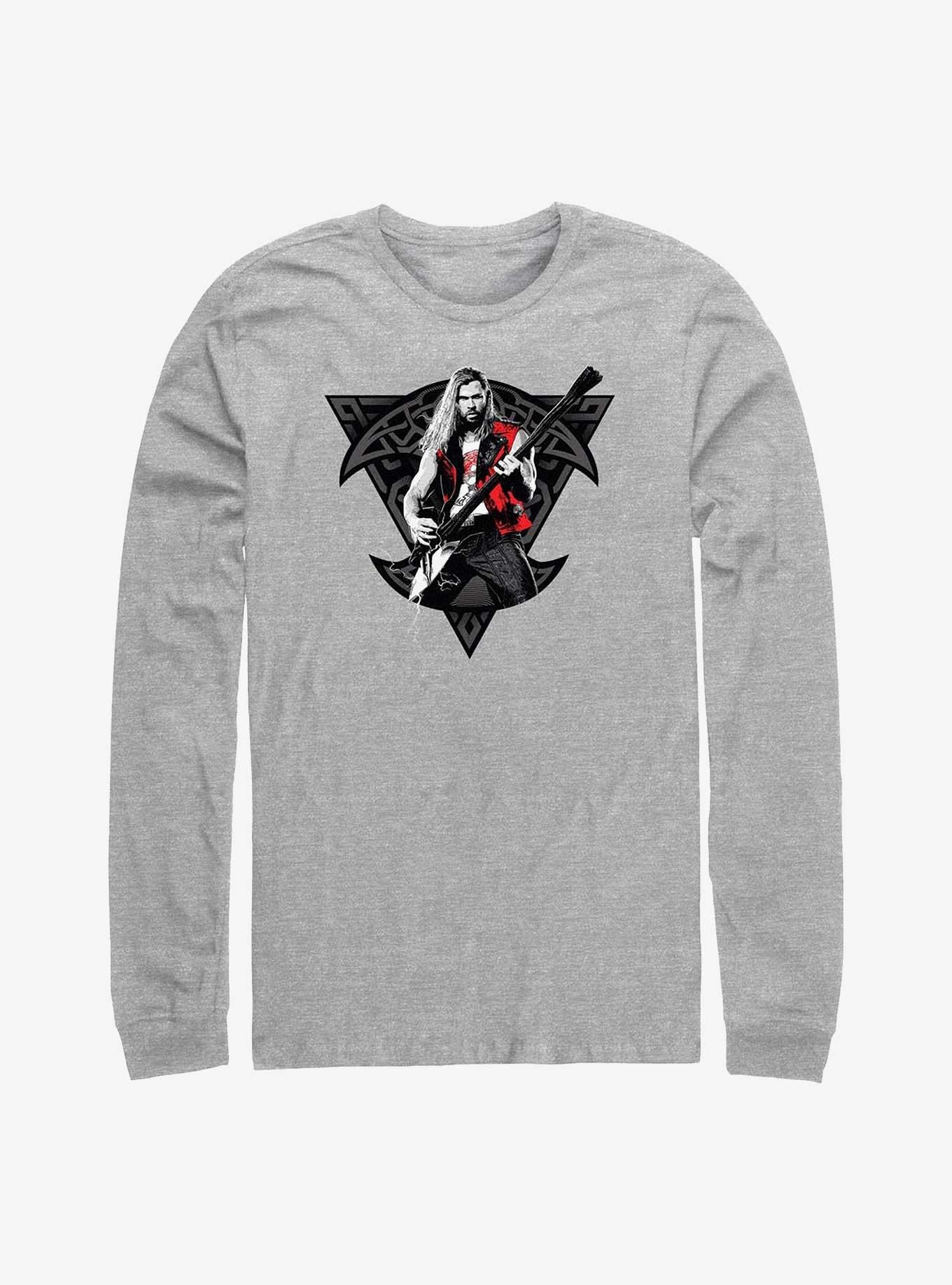 Superhero Love And Thunder Rocker Viking Long Sleeve Shirt Long Sleeve Tee Everyday Wear