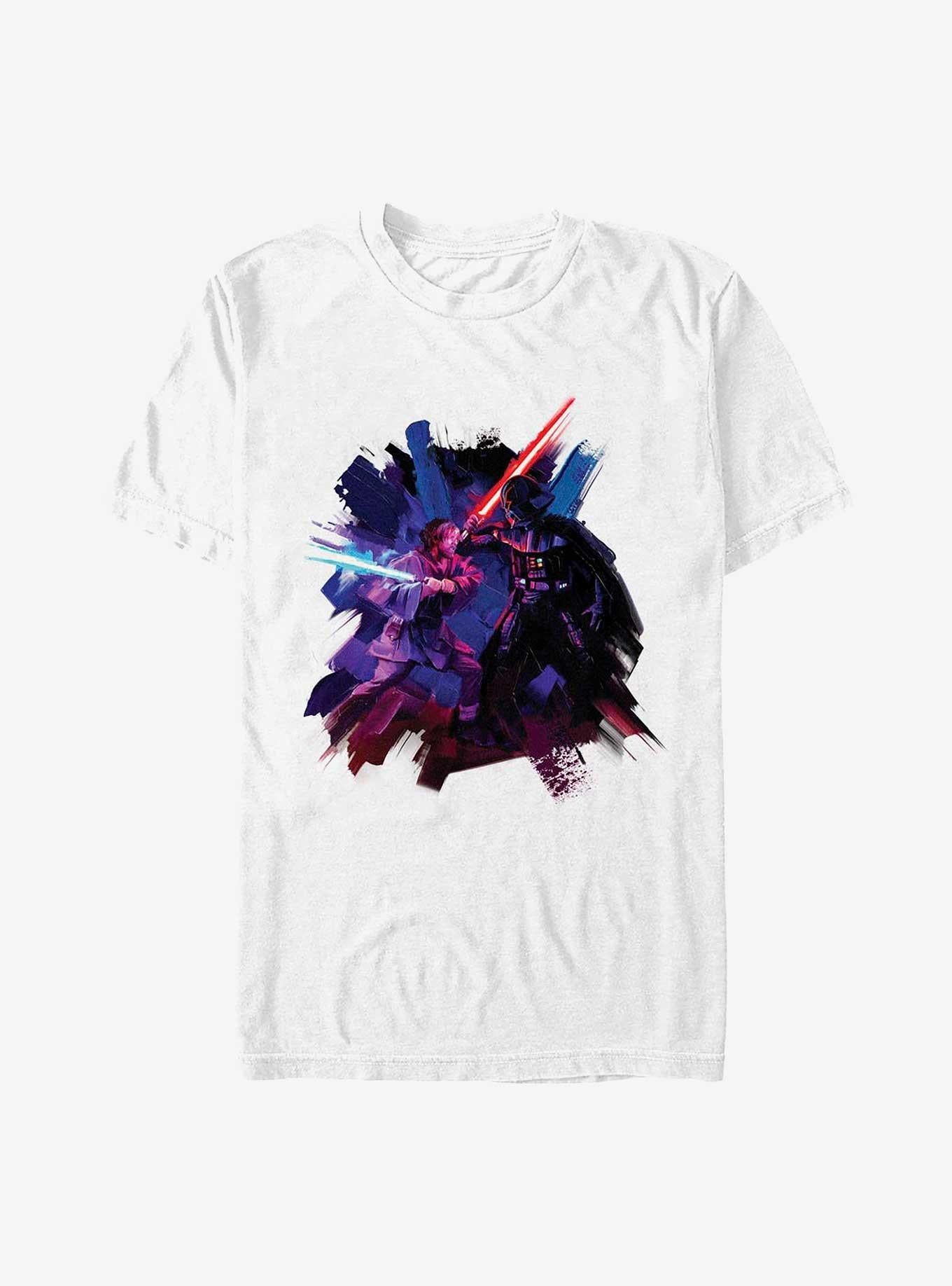 Star Wars Obi-Wan Kenobi Painted Duel T-Shirt | Graphic T-Shirt for Unisex