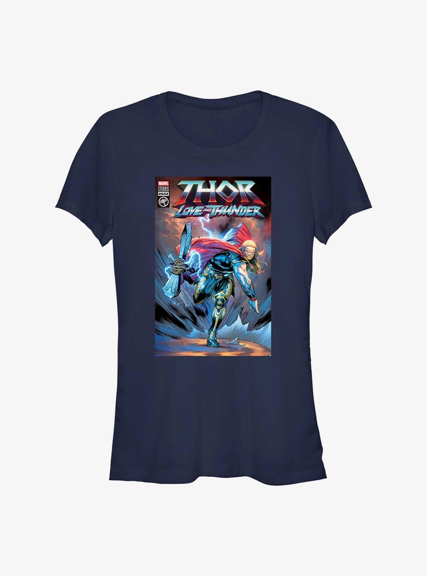 Superhero Love And Thunder Hammer Throw Comic Cover Girls Shirt T Shirt Gift Ready