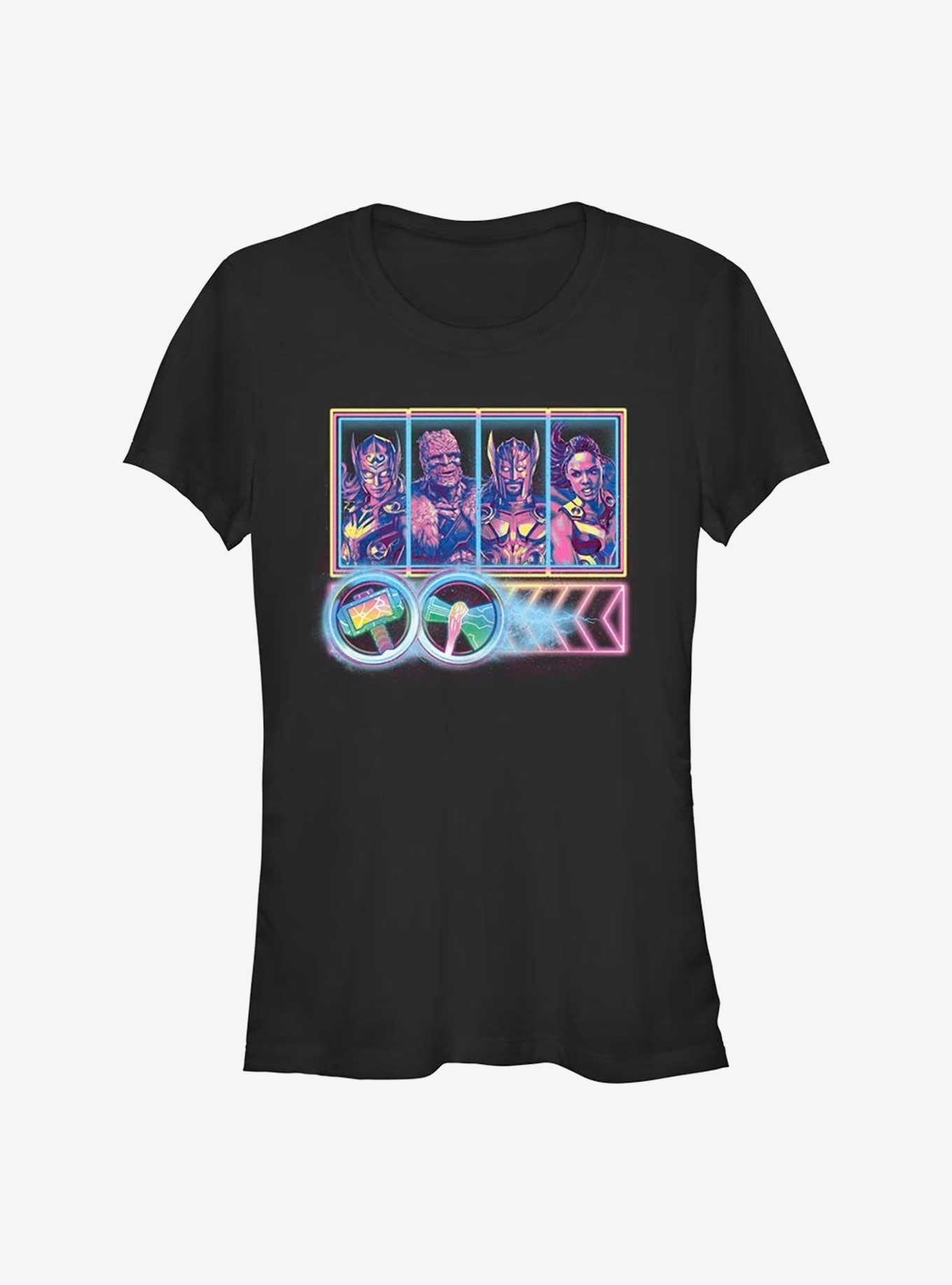 Superhero Love And Thunder Neon Thunder Love Girls Shirt T Shirt Clean Design