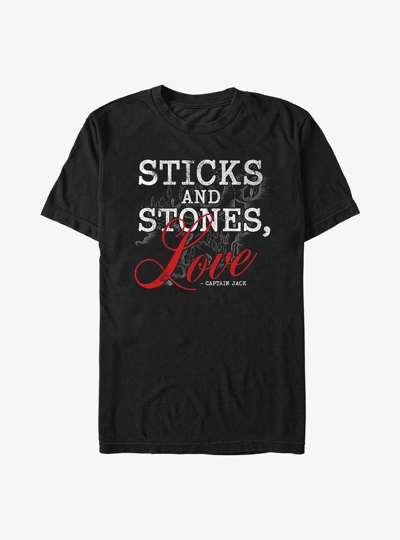 Cartoon Pirates Of The Caribbean Sticks And Stones Love Shirt T Shirt Cozy Fit