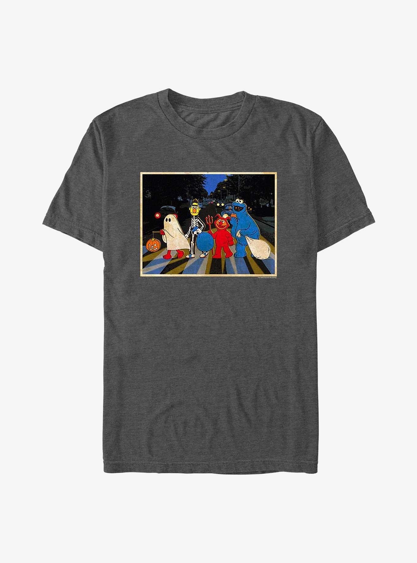 Sesame Street Crew Trick-or-Treating T-Shirt | Premium Unisex T-Shirt, Trending Graphic Tee