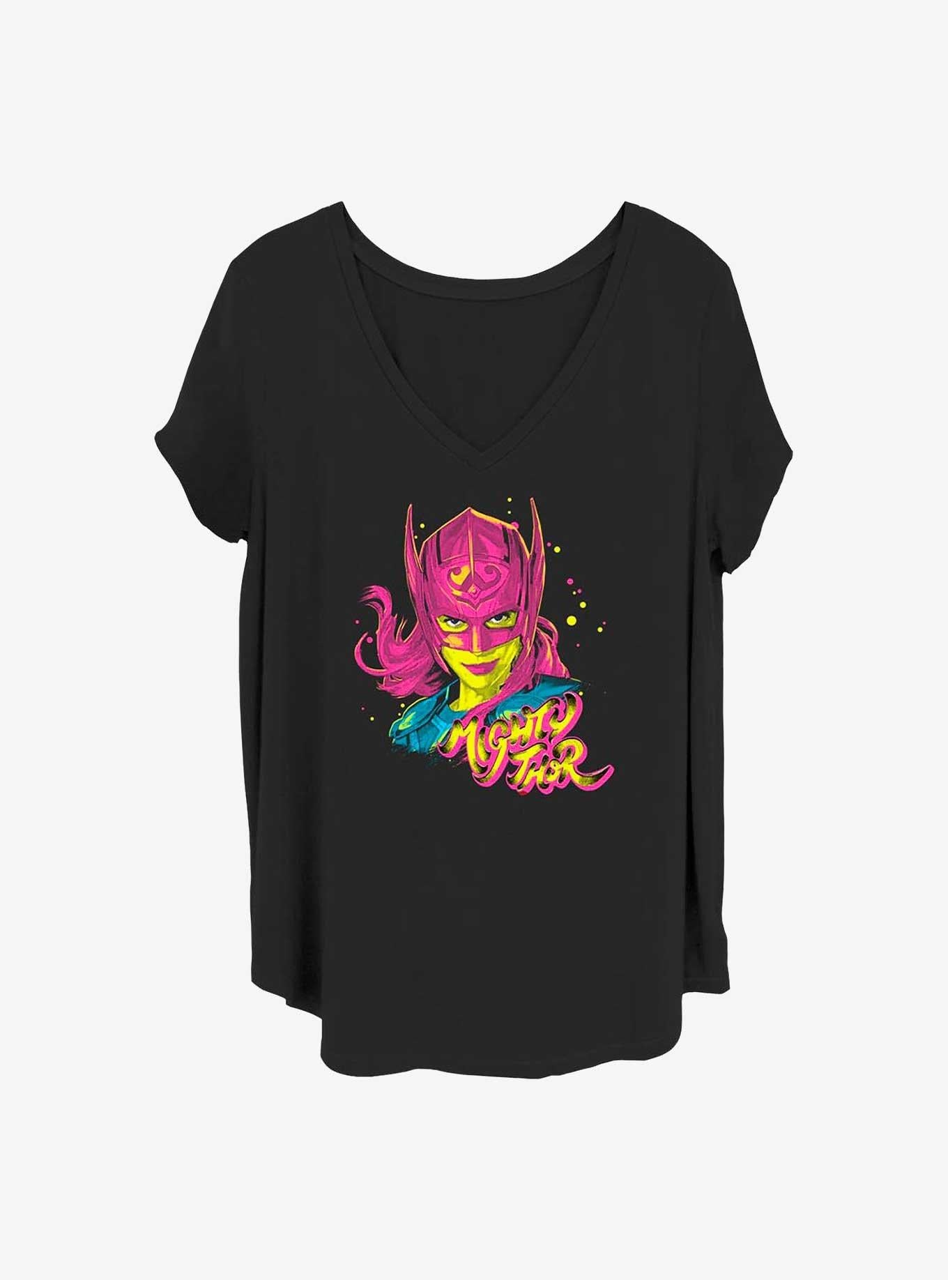 Superhero Love And Thunder Pop Art Mighty Girls Shirt Plus Size T Shirt Gift Ready