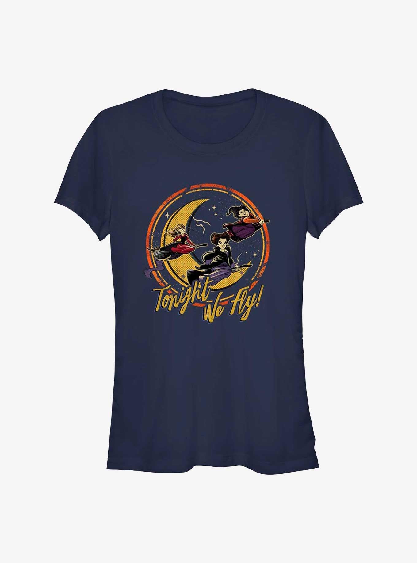 Disney Hocus Pocus Sanderson Sisters Tonight We Fly Girls T-Shirt
