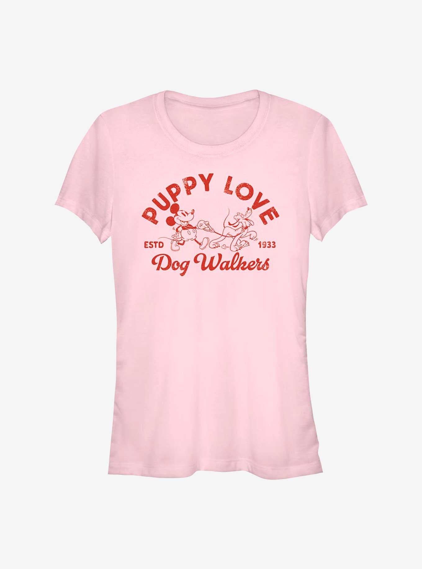 Cartoon Mickey Mouse Pluto Puppy Love Girls Shirt T Shirt Cozy Fit
