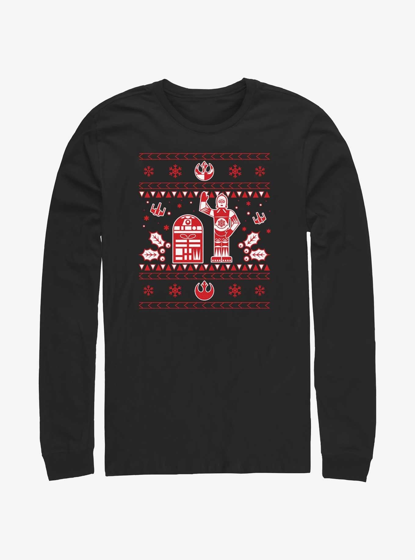 Star Wars Droid Ugly Christmas Long-Sleeve T-Shirt | Premium Unisex T-Shirt, Trending Graphic Tee