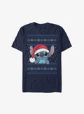 Disney Lilo Stitch Santa Hat Ugly Christmas Extra Soft T-Shirt | Premium Unisex T-Shirt, Trending Graphic Tee