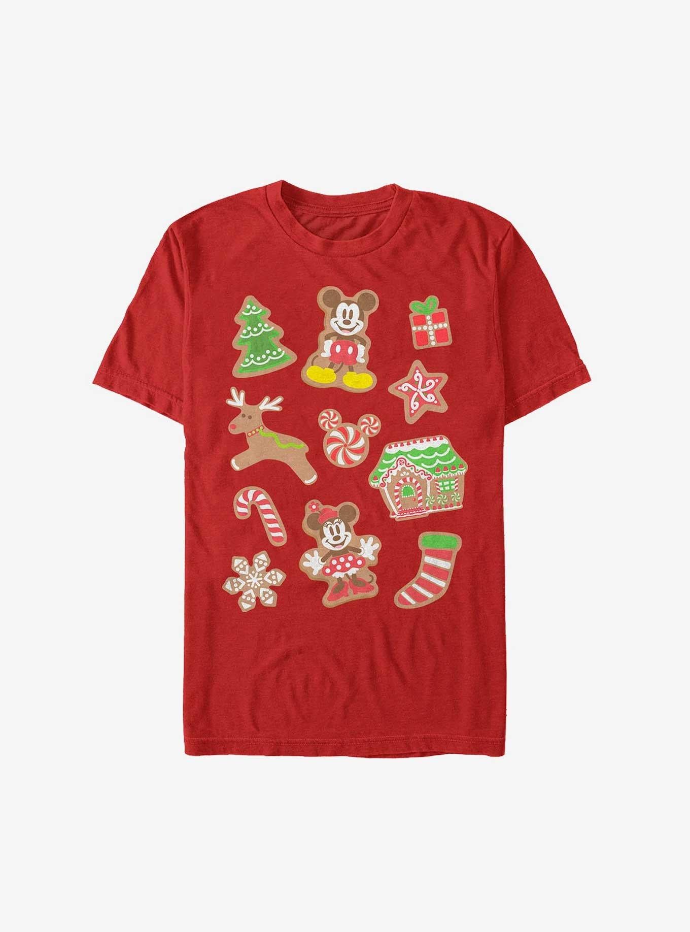 Disney Mickey Mouse Minnie Mouse Holiday Gingerbread Cookies Extra Soft T-Shirt | Premium Unisex T-Shirt, Trending Graphic Tee