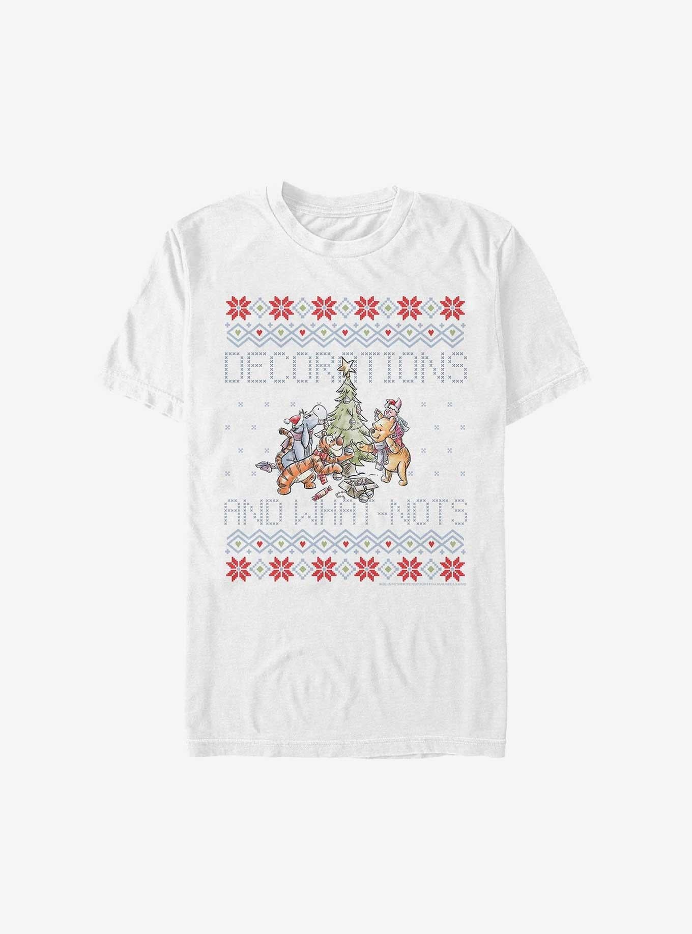 Disney Winnie The Pooh Decorations And What-Nots Ugly Christmas Extra Soft T-Shirt | Premium Unisex T-Shirt, Trending Graphic Tee