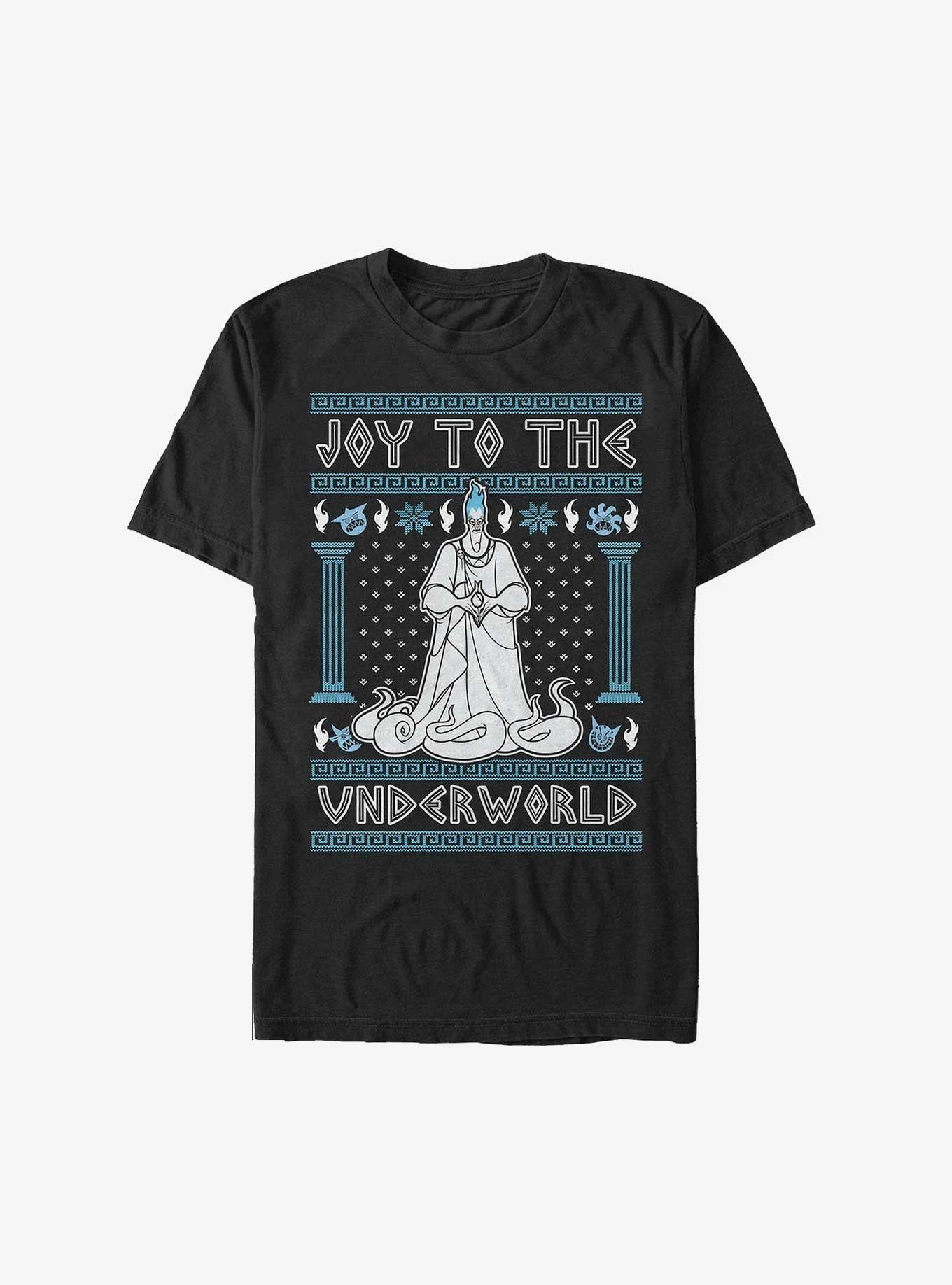 Disney Villains Hades Joy To The Underworld Ugly Christmas Extra Soft T-Shirt | Premium Unisex T-Shirt, Trending Graphic Tee