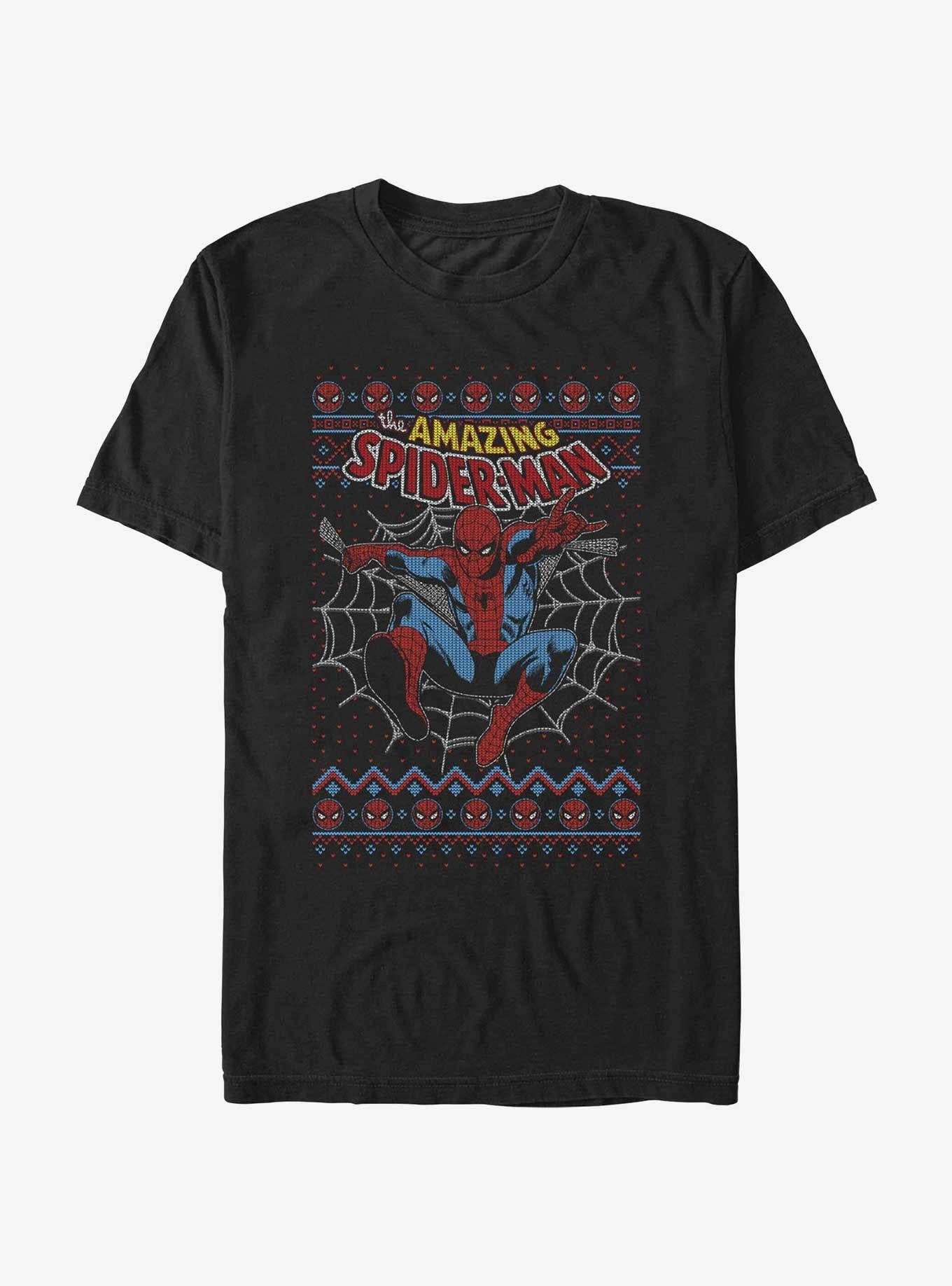 Marvel Spider-Man Web Jump Ugly Christmas T-Shirt | Premium Unisex T-Shirt, Trending Graphic Tee