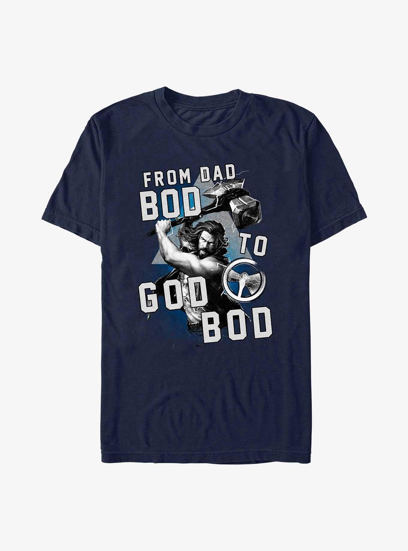 Superhero Love And Thunder From Dad Bod To God Bod Shirt T Shirt Clean Design