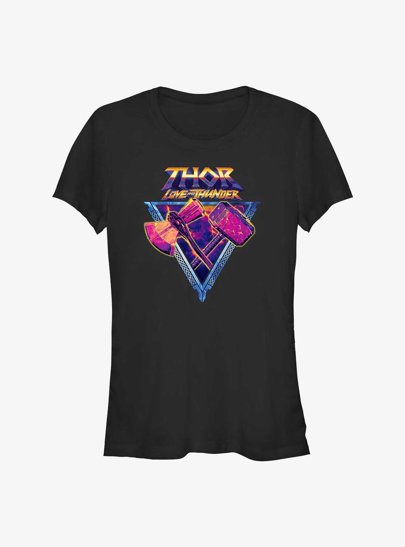 Superhero Love And Thunder Mjolnir And Stormbreaker Girls Shirt T Shirt Everyday Wear