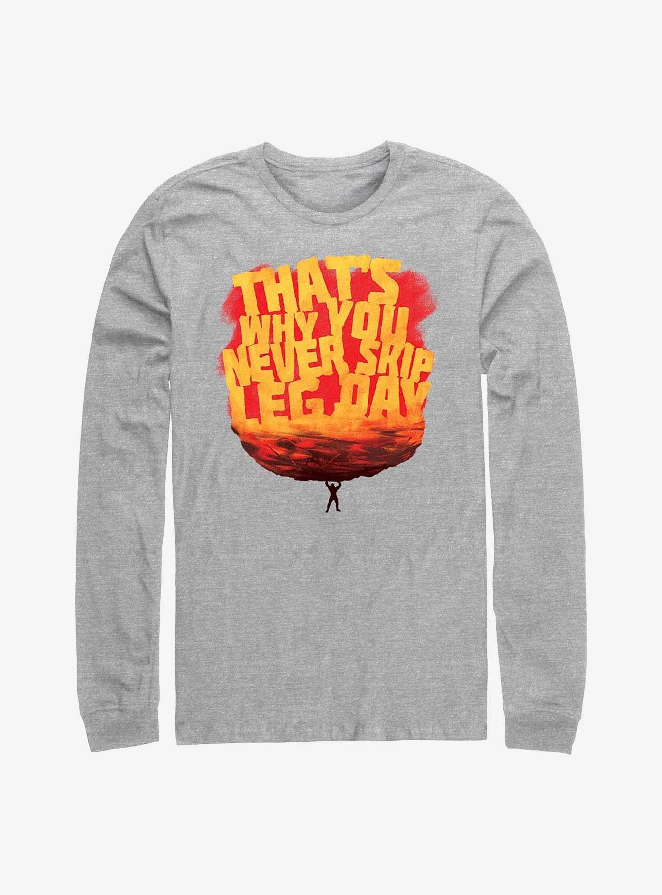 Superhero Love And Thunder Never Skip Leg Day Long Sleeve Shirt Long Sleeve Tee Minimal Style
