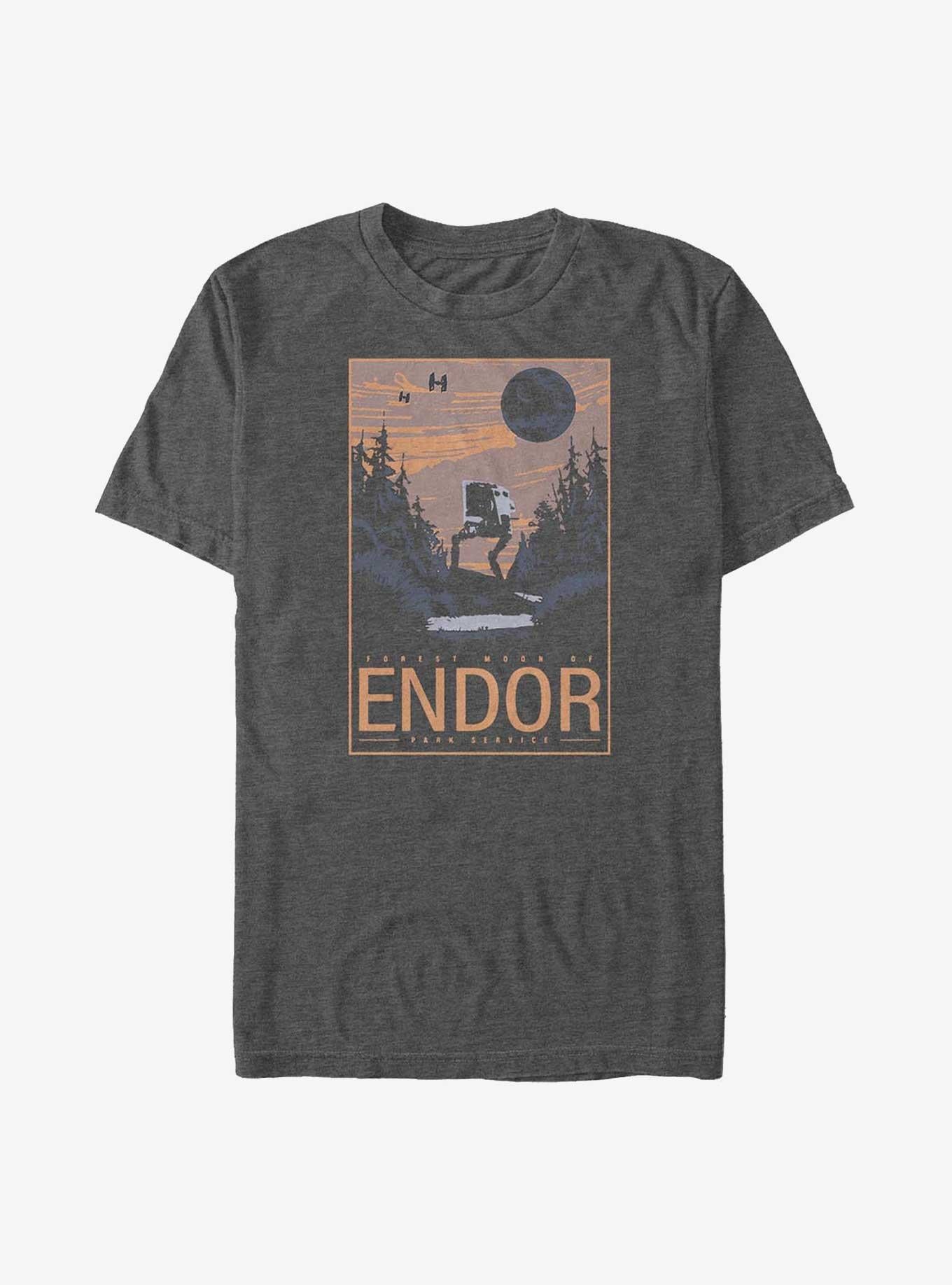 Star Wars Endor Park Service Poster Big Tall T-Shirt | Graphic T-Shirt for Unisex