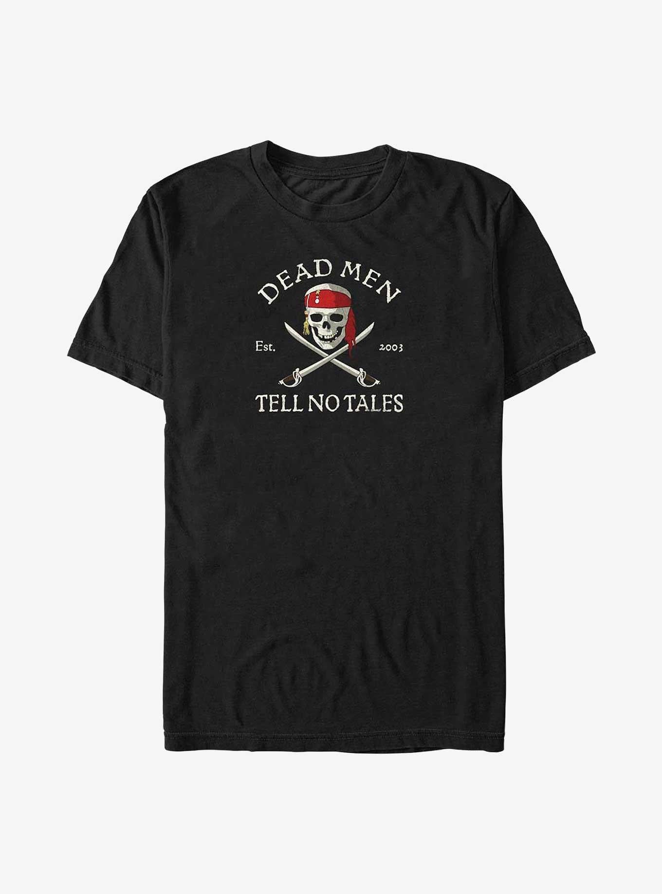 Disney Pirates of the Caribbean Dead Men Tell No Tales Big Tall T-Shirt | Graphic T-Shirt for Unisex