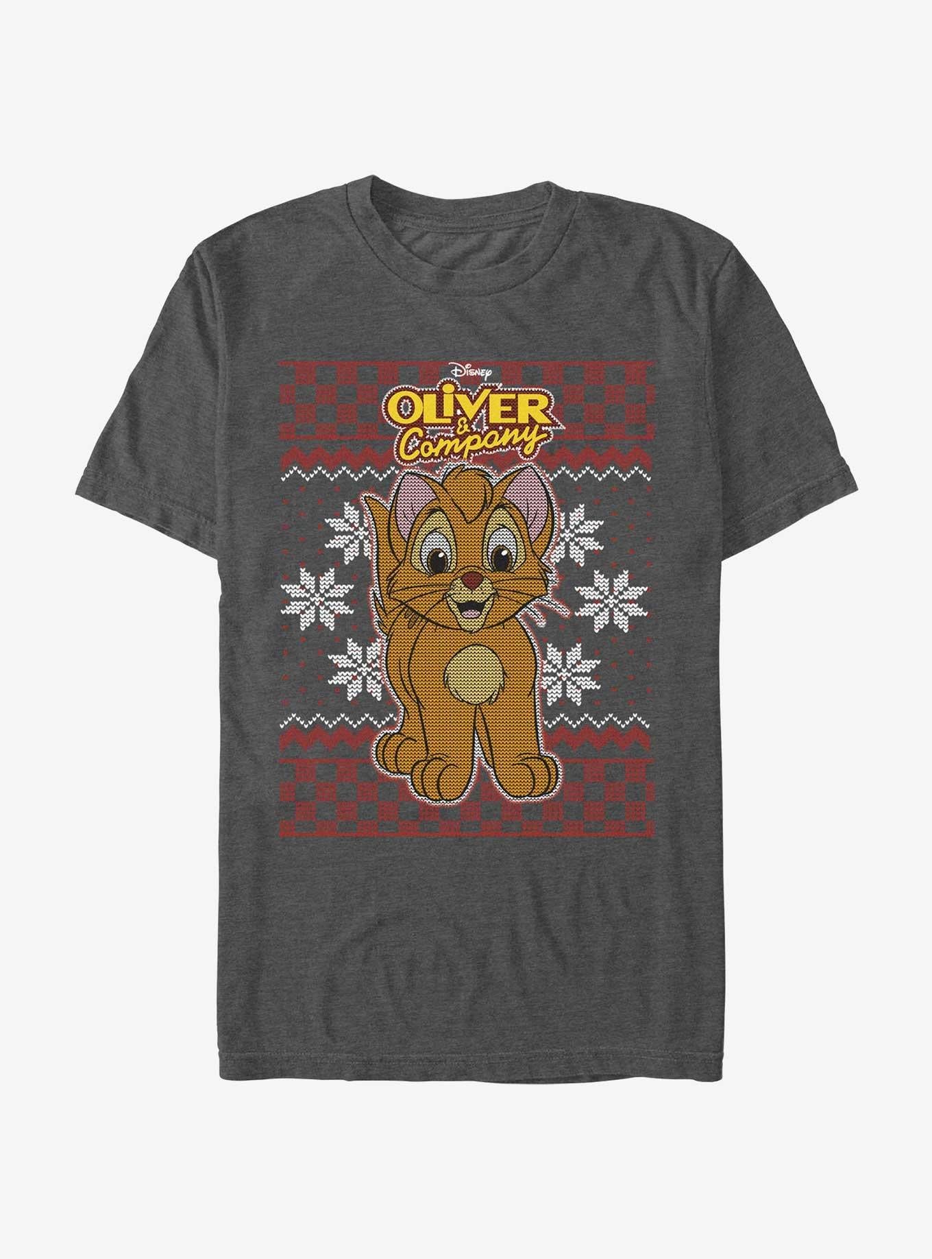 Disney Oliver Company Oliver Ugly Christmas T-Shirt | Premium Unisex T-Shirt, Trending Graphic Tee