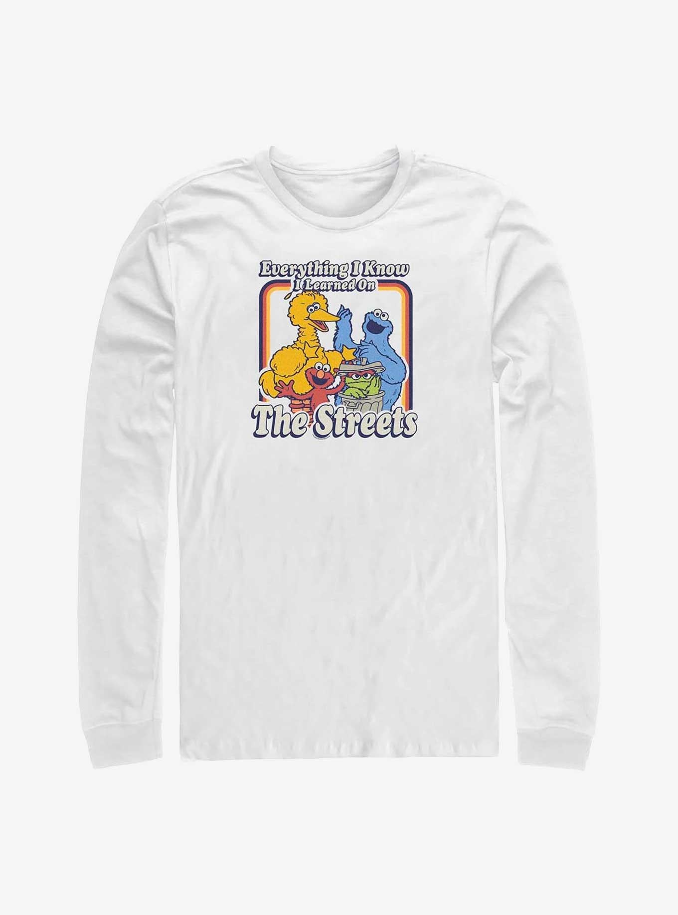 Sesame Street Everything I Know I Learned On The Streets Long-Sleeve T-Shirt | Premium Unisex T-Shirt, Trending Graphic Tee