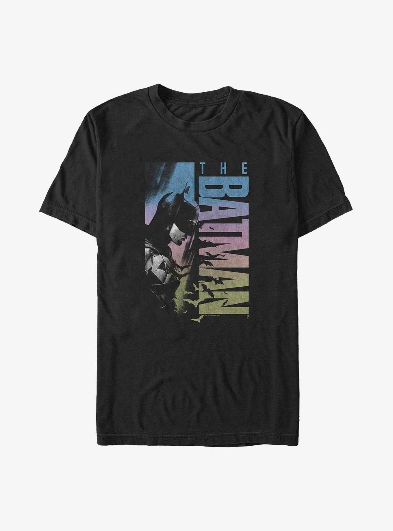 DC Comics The Batman - B T - Rainbow Poster Big Tall T-Shirt | Graphic T-Shirt for Unisex