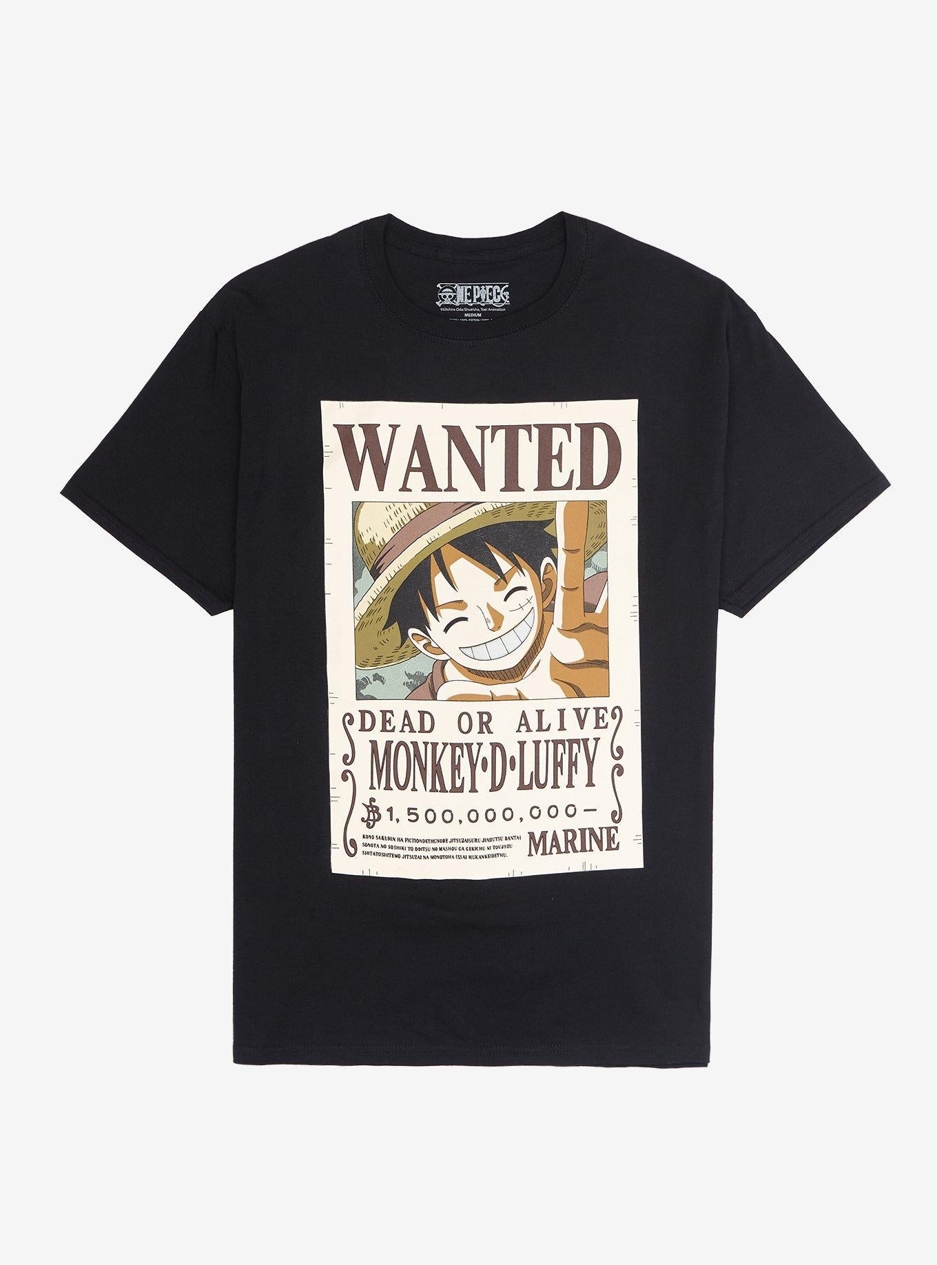One Piece Luffy Wanted Poster T-Shirt | Premium Unisex T-Shirt, Trending Graphic Tee