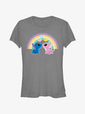 Cartoon Lilo Stitch Angel Stitch Love The Rainbow Girls Shirt T Shirt Gift Ready