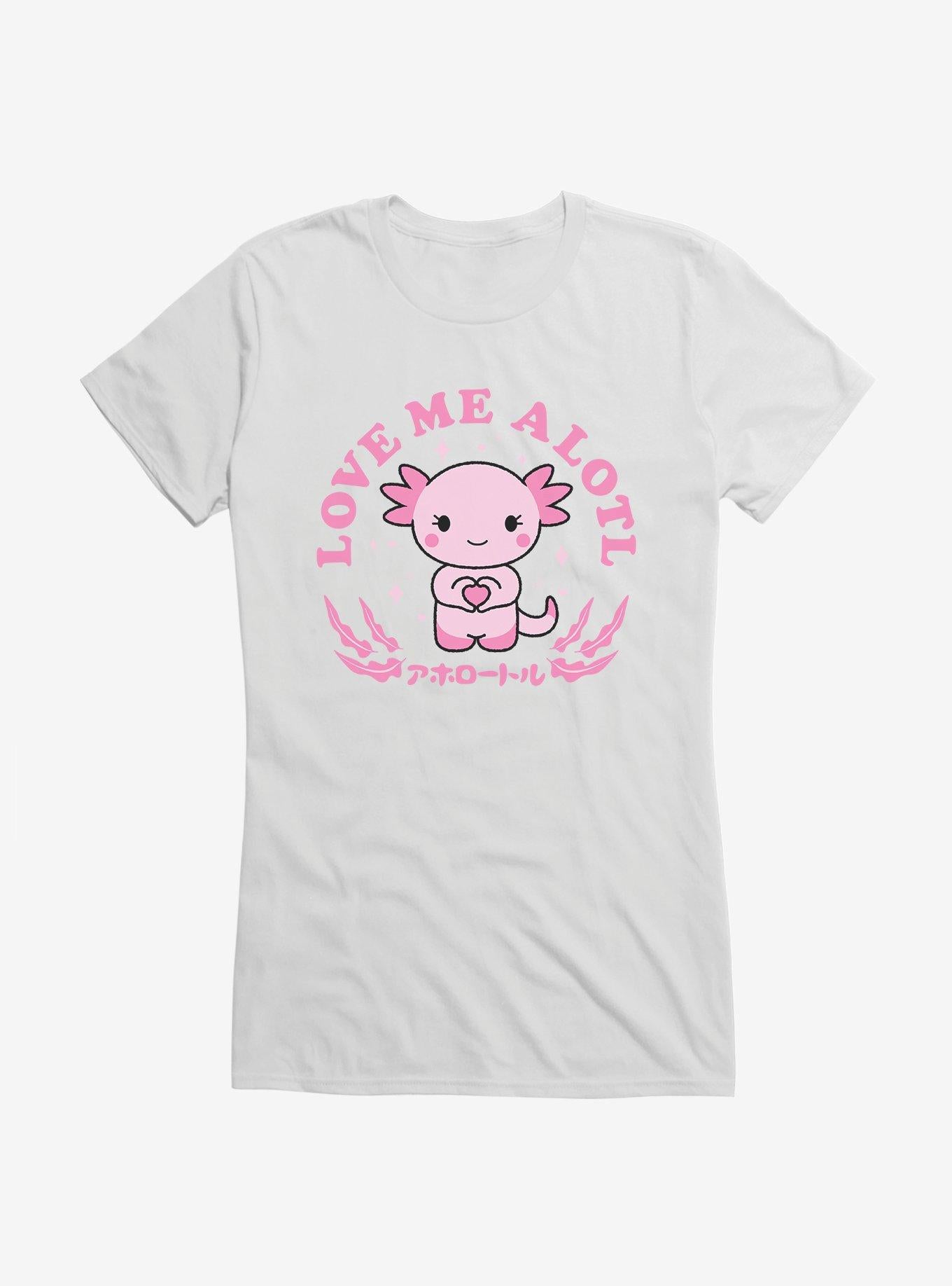 Axolotl Love Me Alotl Girls Shirt T Shirt Minimal Style
