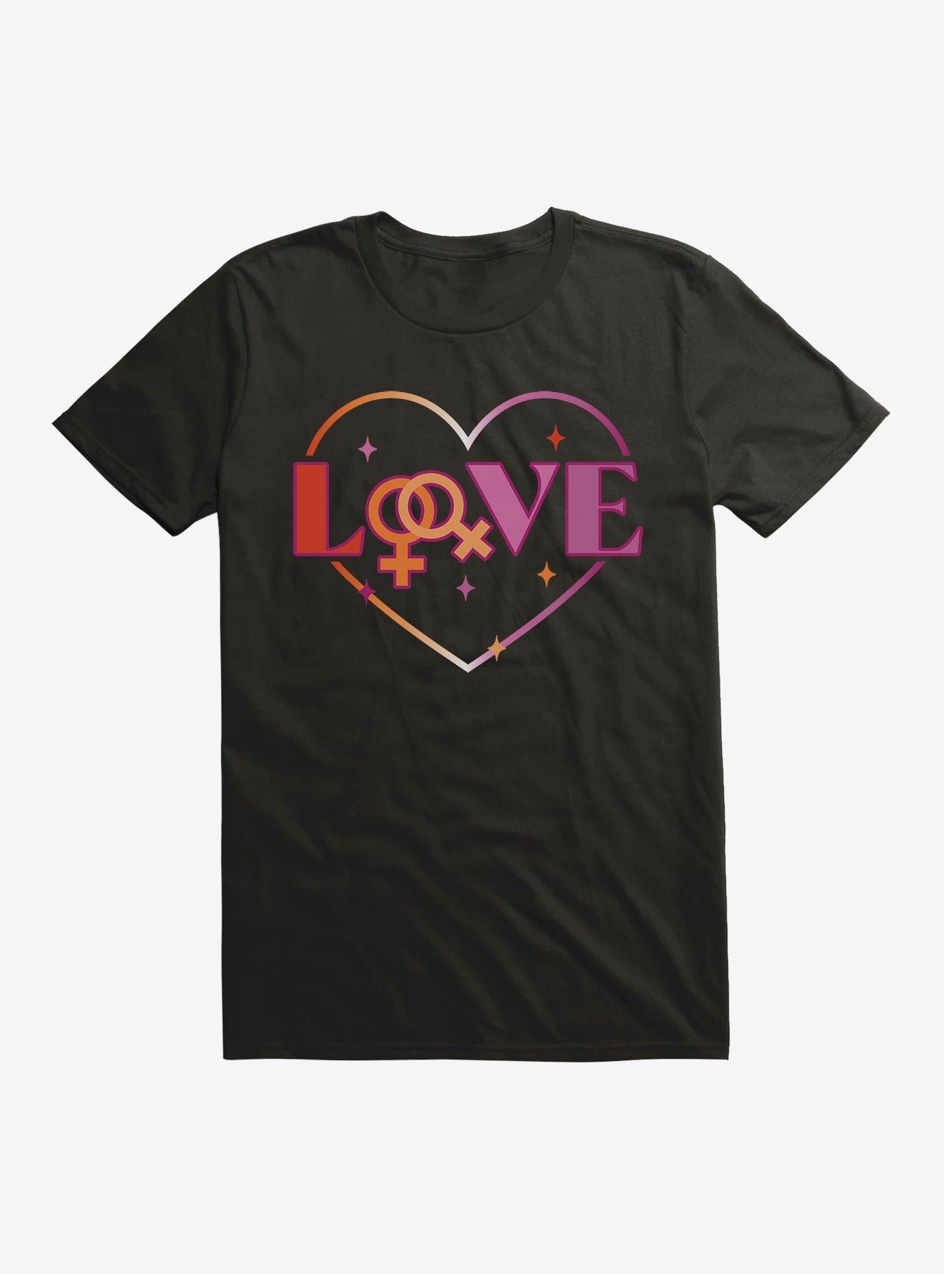 Pride Lesbian Love Heart Shirt T Shirt Cozy Fit