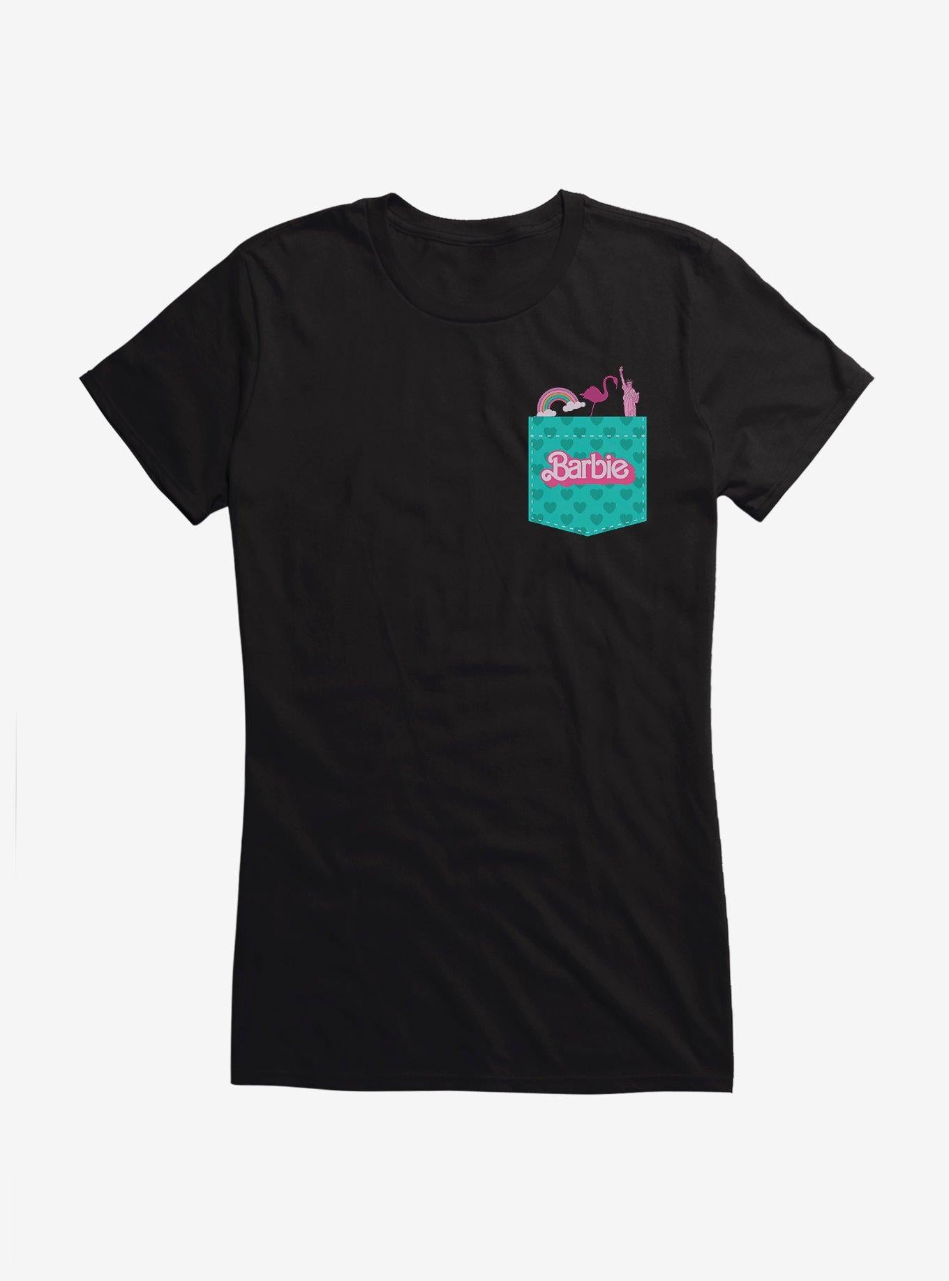 Barbie The Movie Pocket Graphic Girls T-Shirt | Graphic T-Shirt for Unisex