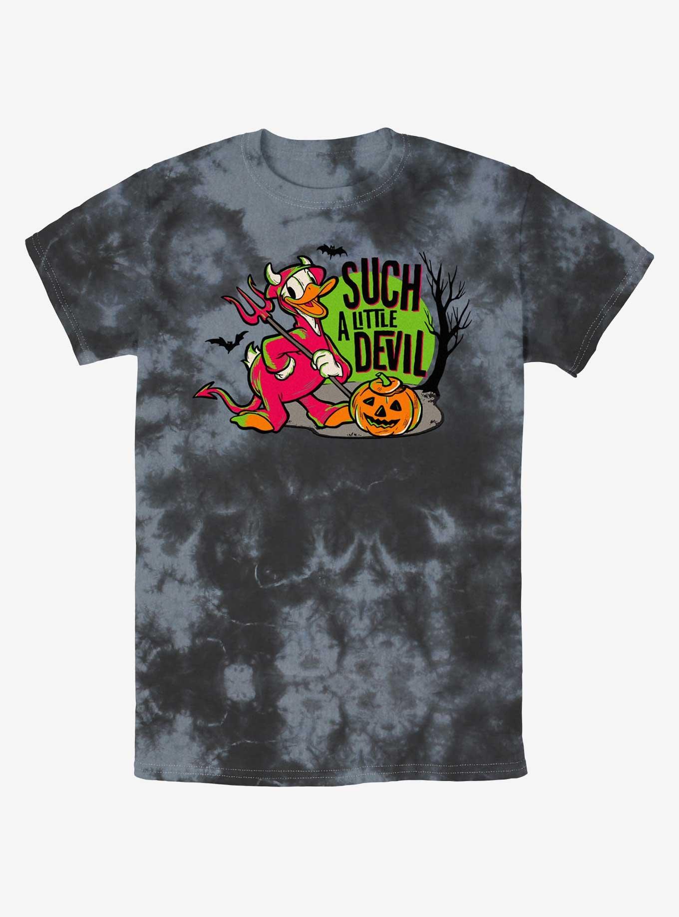 Disney100 Halloween Devil Duck Tie-Dye T-Shirt