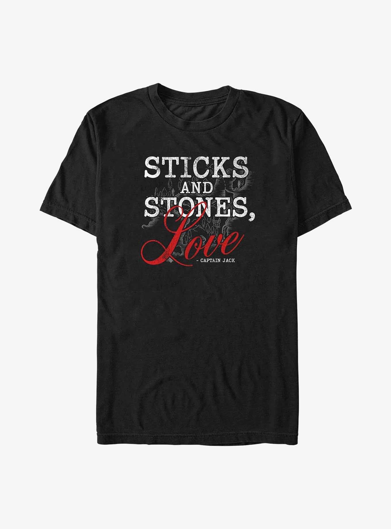 Cartoon Pirates Of The Caribbean Sticks And Stones Love Big Tall Shirt T Shirt Minimal Style