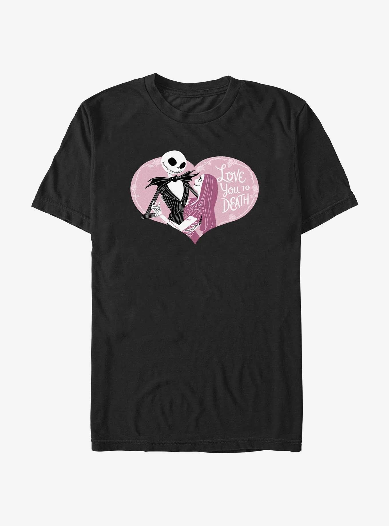 Cartoon The Nightmare Before Christmas Jack Sally Love You To Death Shirt T Shirt Gift Ready