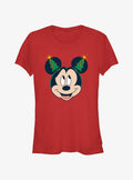Disney Mickey Mouse Christmas Tree Ears Girls T-Shirt | Premium Unisex T-Shirt, Trending Graphic Tee