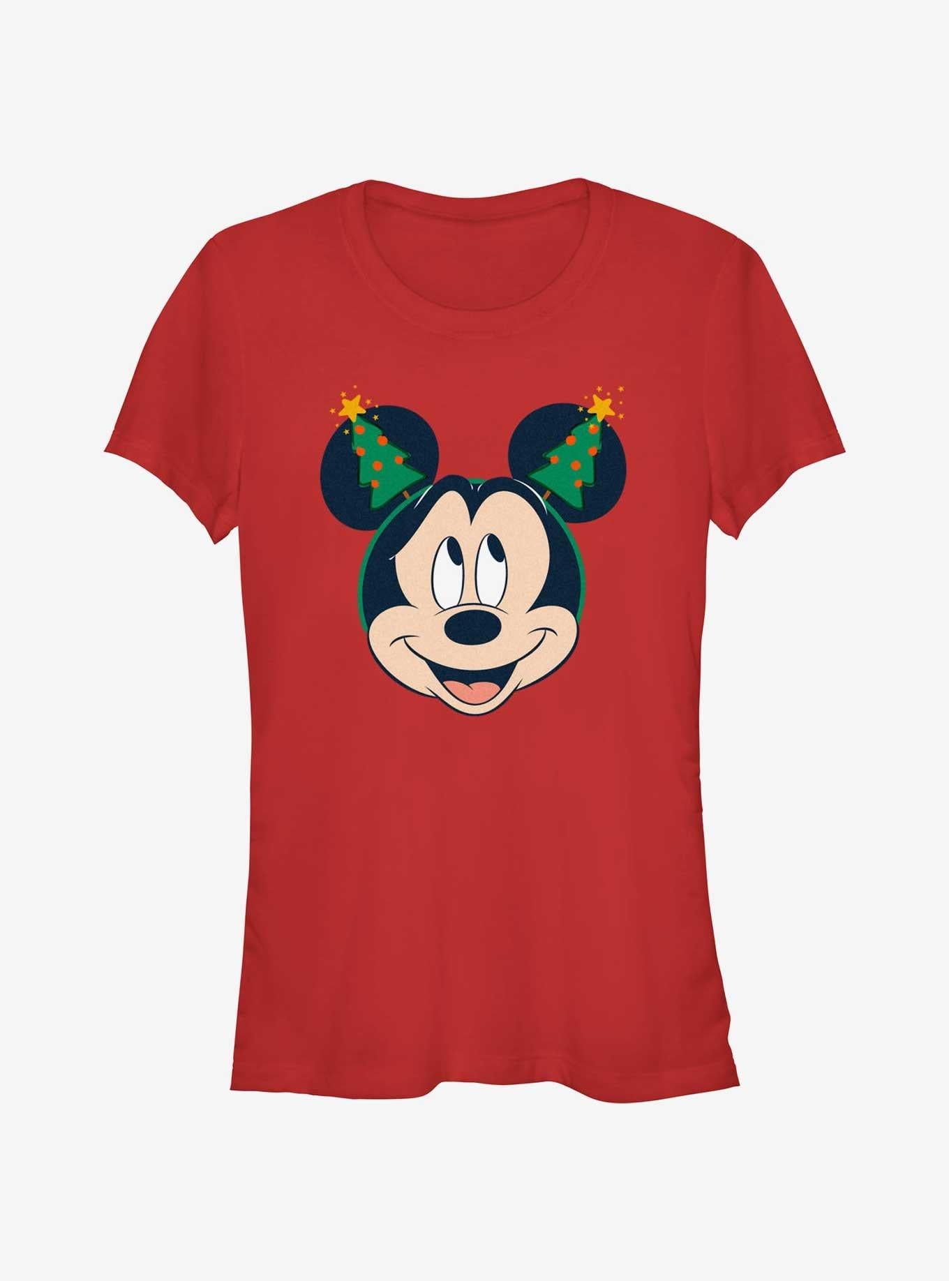 Disney Mickey Mouse Christmas Tree Ears Girls T-Shirt | Premium Unisex T-Shirt, Trending Graphic Tee