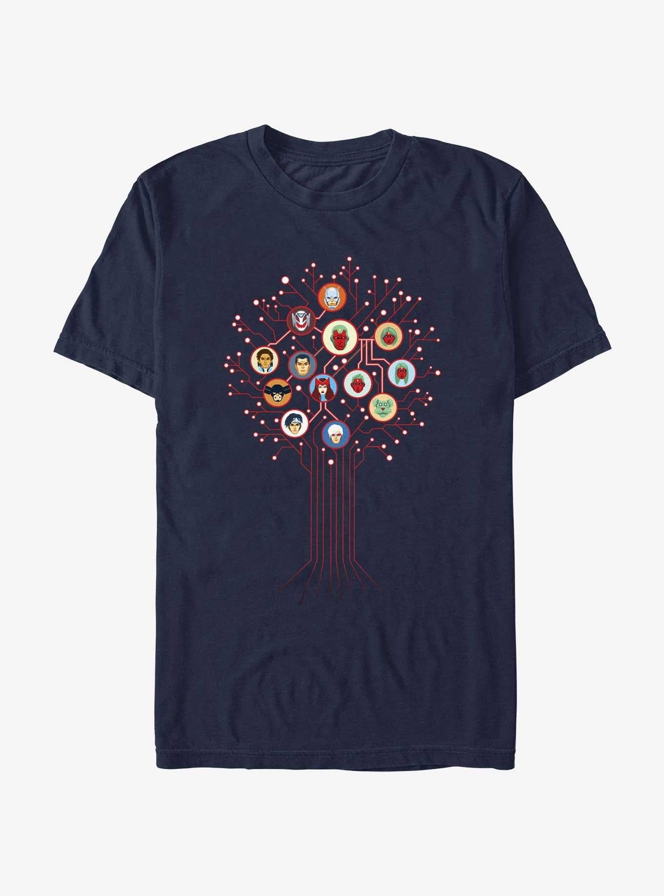 Marvel Avengers Family Tree T-Shirt | Premium Unisex T-Shirt, Trending Graphic Tee