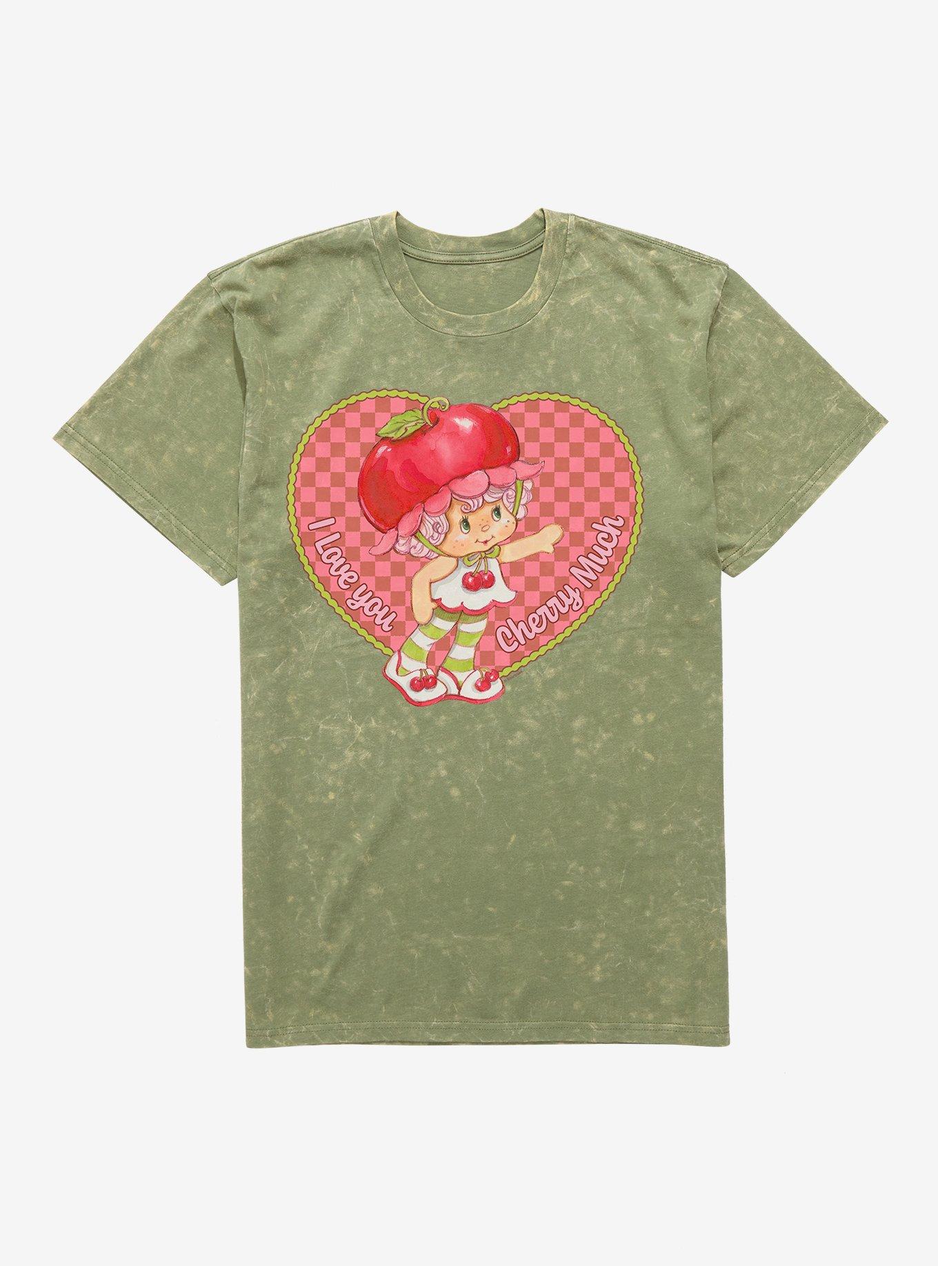 Strawberry Shortcake Cherry Cuddler I Love You Cherry Much Mineral Wash T-Shirt | Premium Unisex T-Shirt, Trending Graphic Tee