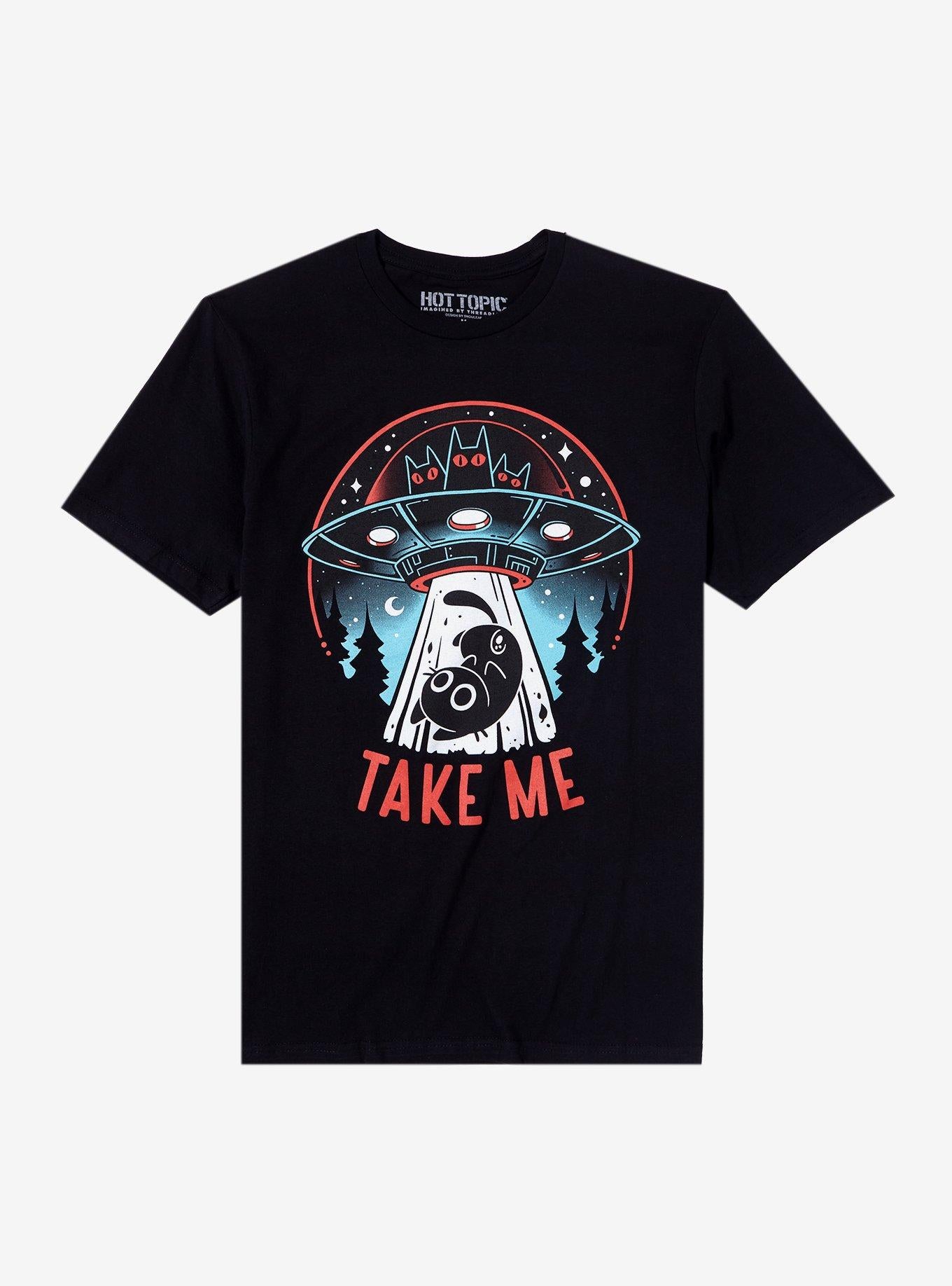 Cat UFO T-Shirt By Snouleaf
