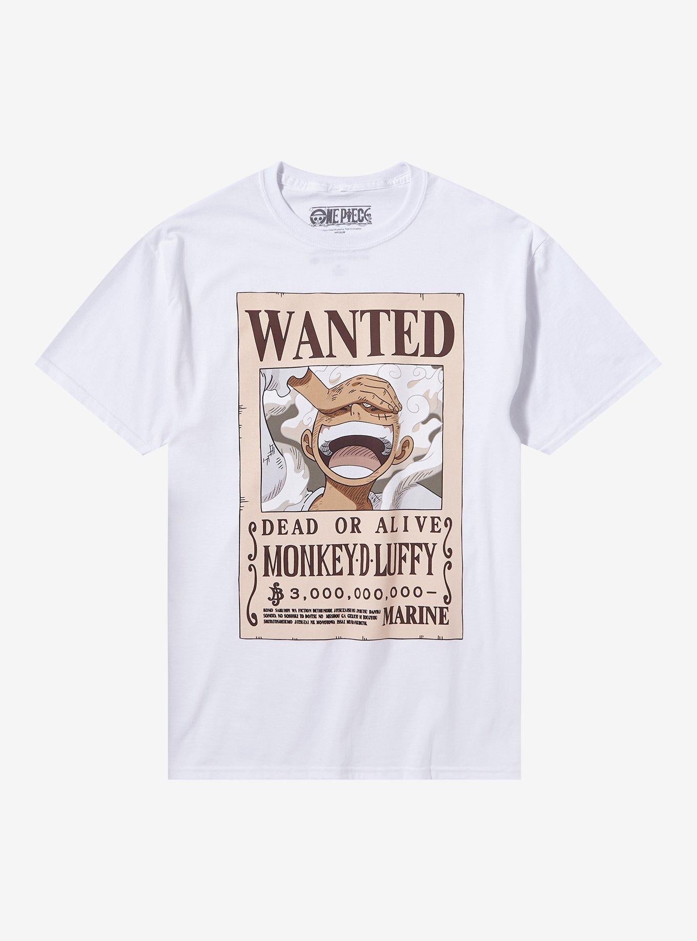 One Piece Luffy Gear 5 Wanted Poster T-Shirt | Premium Unisex T-Shirt, Trending Graphic Tee
