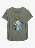 Cartoon Cinderella Love Girls Shirt Plus Size T Shirt Premium Quality