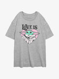 The Mandalorian Love Is Grogu Girls Oversized Shirt T Shirt Minimal Style