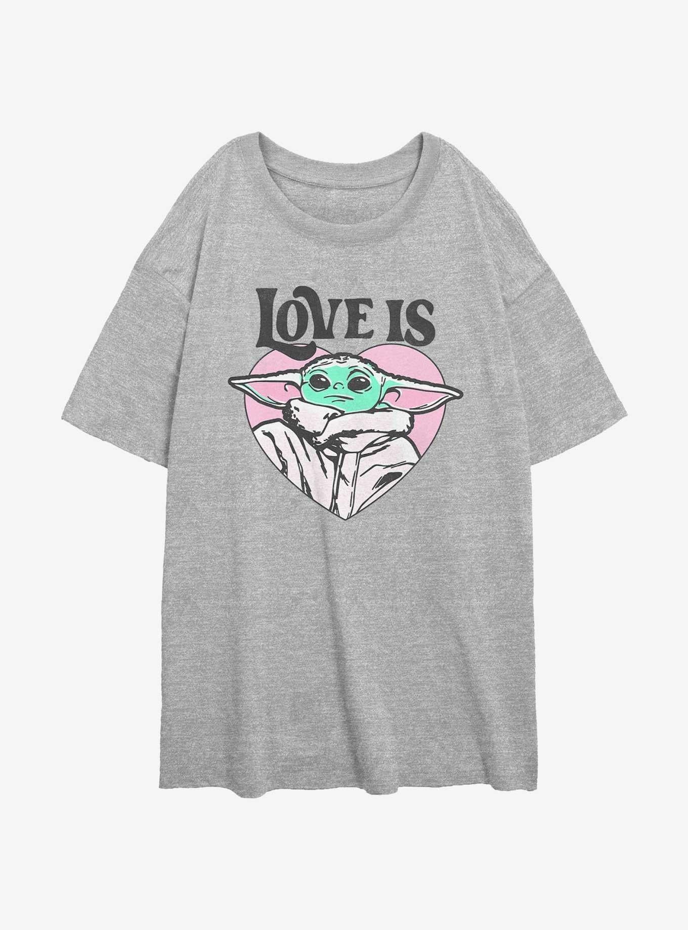 The Mandalorian Love Is Grogu Girls Oversized Shirt T Shirt Minimal Style