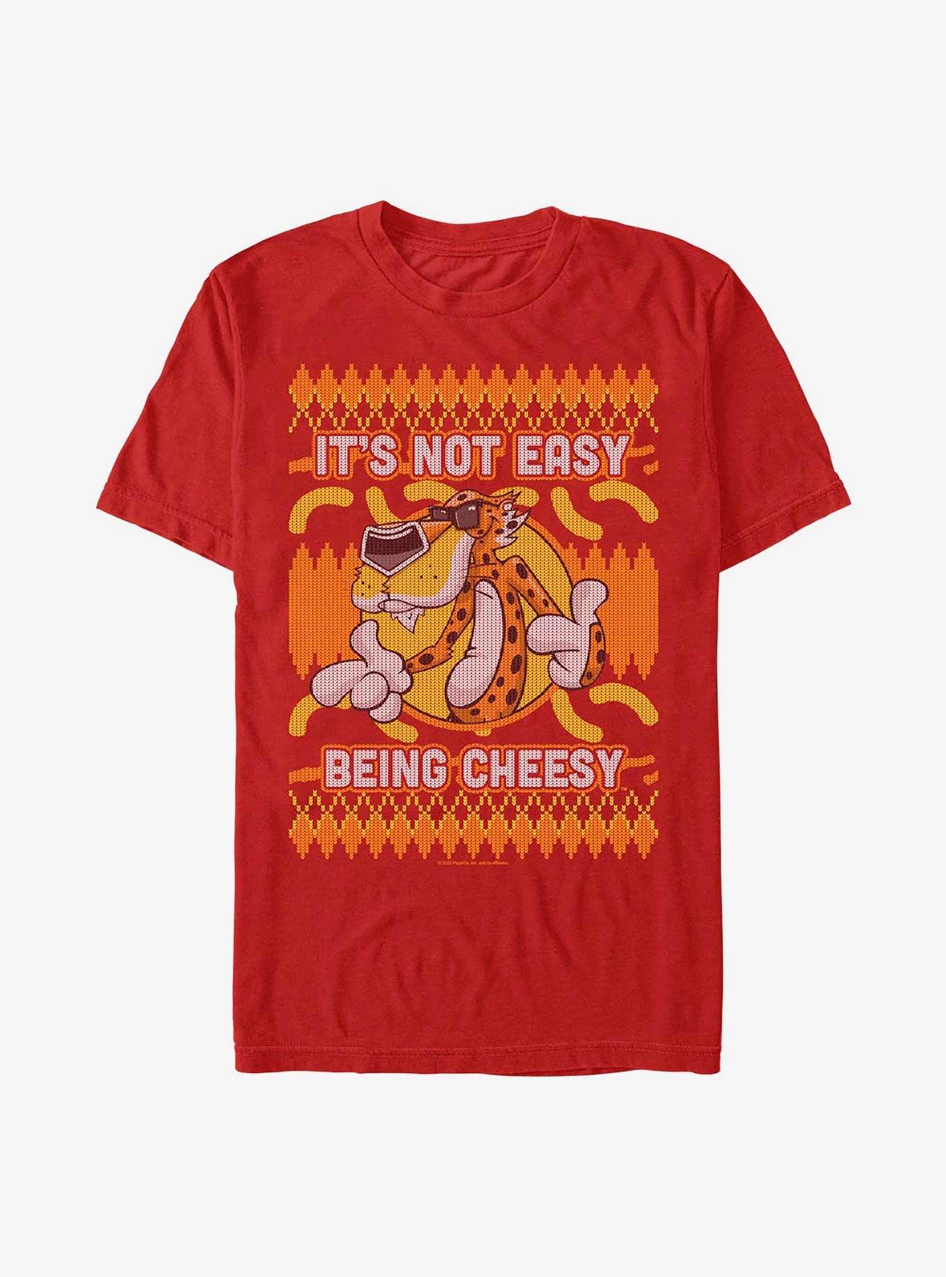 Cheetos Chester Cheetah Ugly Christmas Sweater Pattern T-Shirt | Premium Unisex T-Shirt, Trending Graphic Tee